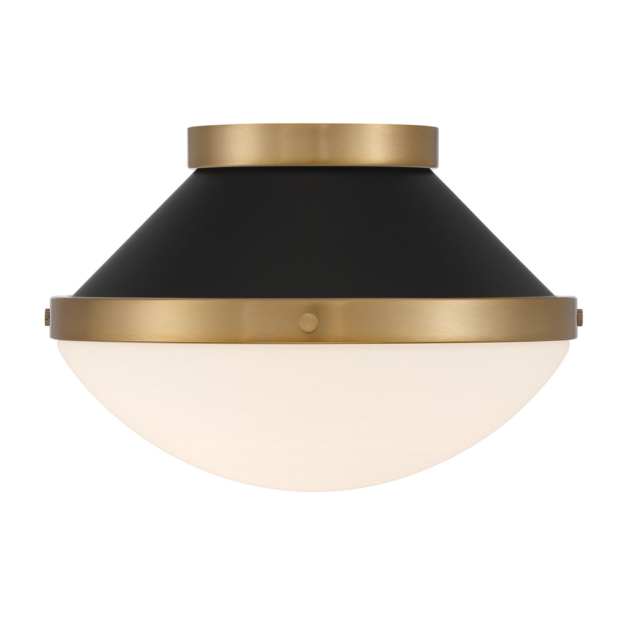 Xander 12.25'' Vibrant Gold + Matte Black Flush Mount Black 12.25"W x 8.25"H x 12.25"D
