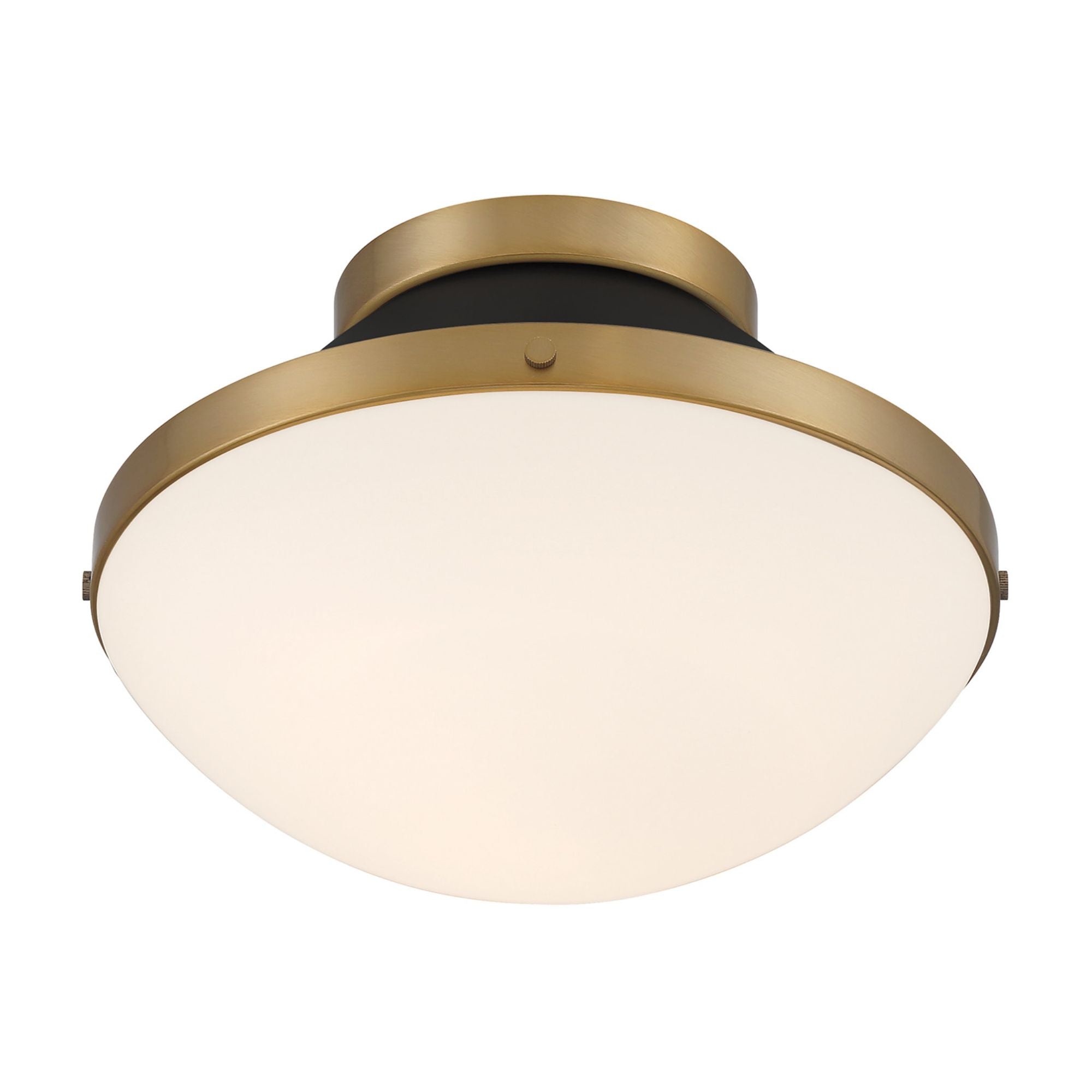 Xander 12.25'' Vibrant Gold + Matte Black Flush Mount Black 12.25"W x 8.25"H x 12.25"D