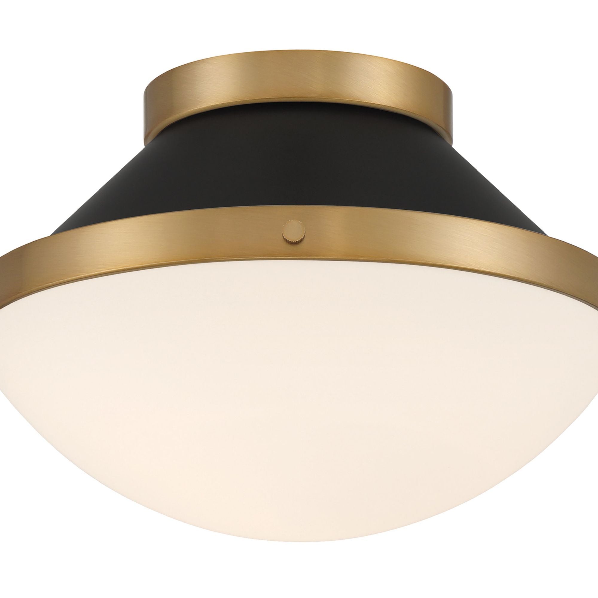 Xander 12.25'' Vibrant Gold + Matte Black Flush Mount Black 12.25"W x 8.25"H x 12.25"D