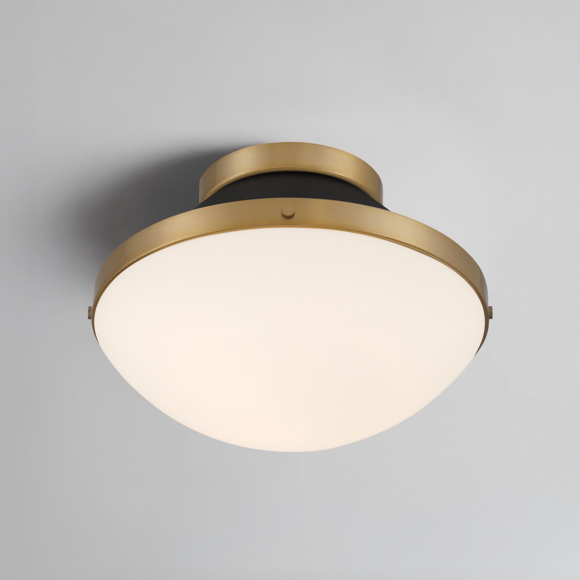 Xander 12.25'' Vibrant Gold + Matte Black Flush Mount Black 12.25"W x 8.25"H x 12.25"D