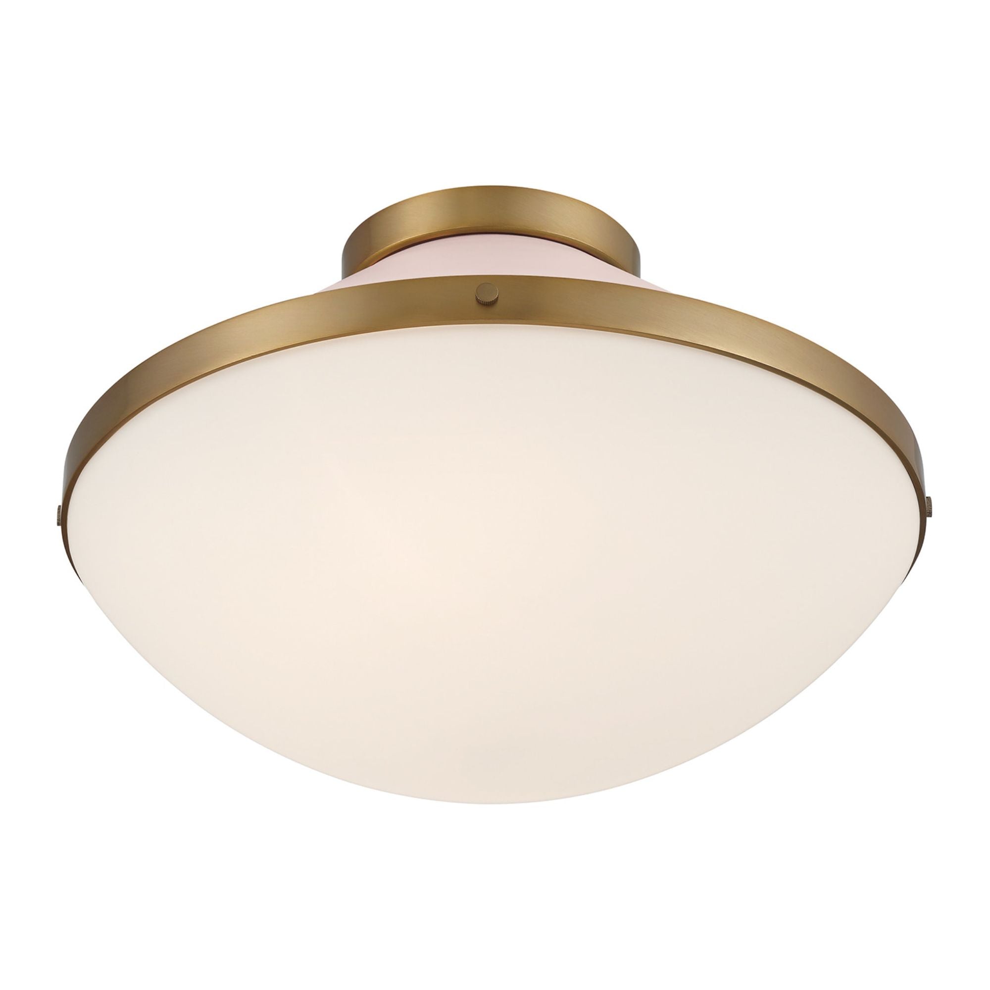 Xander 16.25'' Vibrant Gold + Blush Flush Mount Pink 16.25"W x 10.5"H x 16.25"D