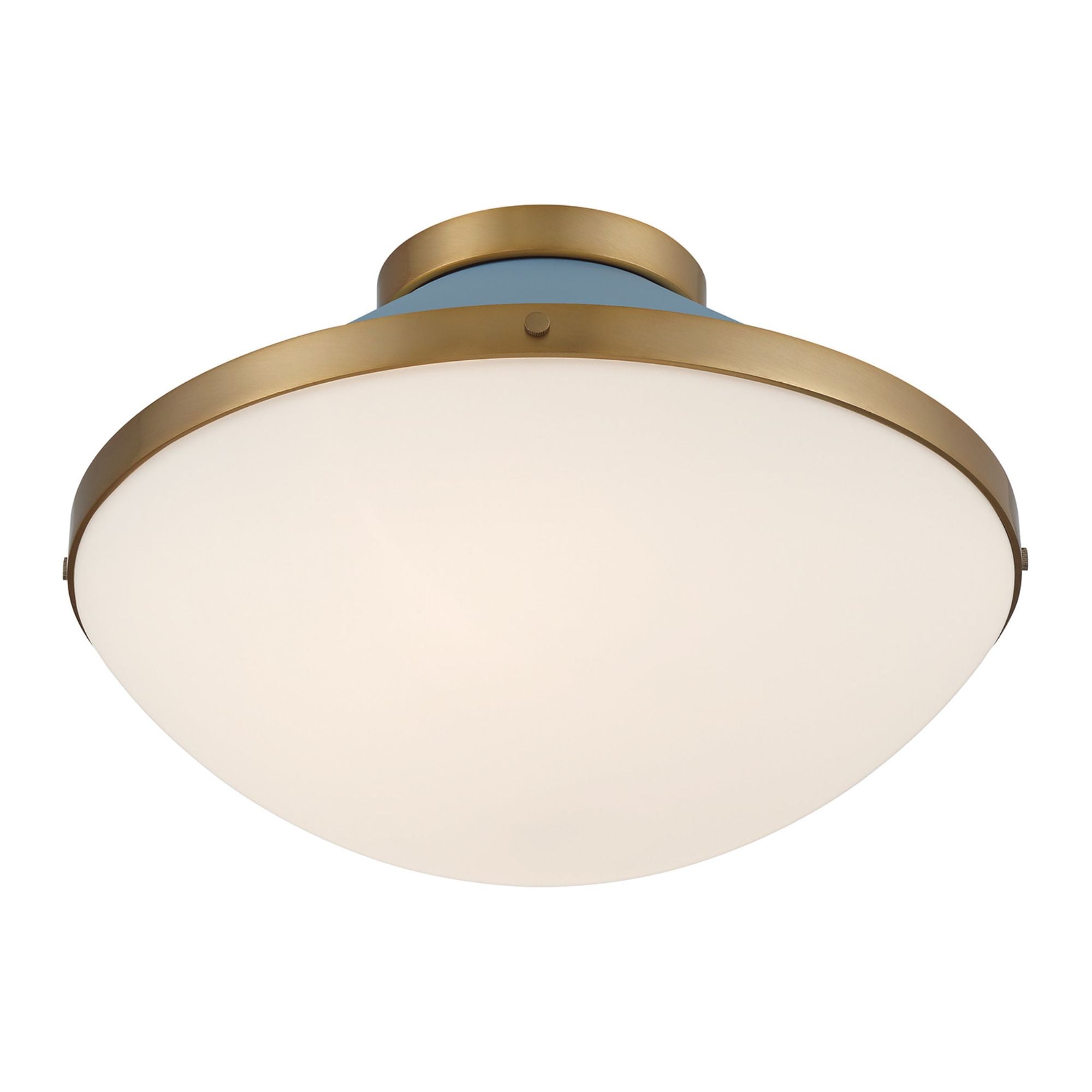 Xander 16.25'' Vibrant Gold + Blue Flush Mount Blue 16.25"W x 10.5"H x 16.25"D
