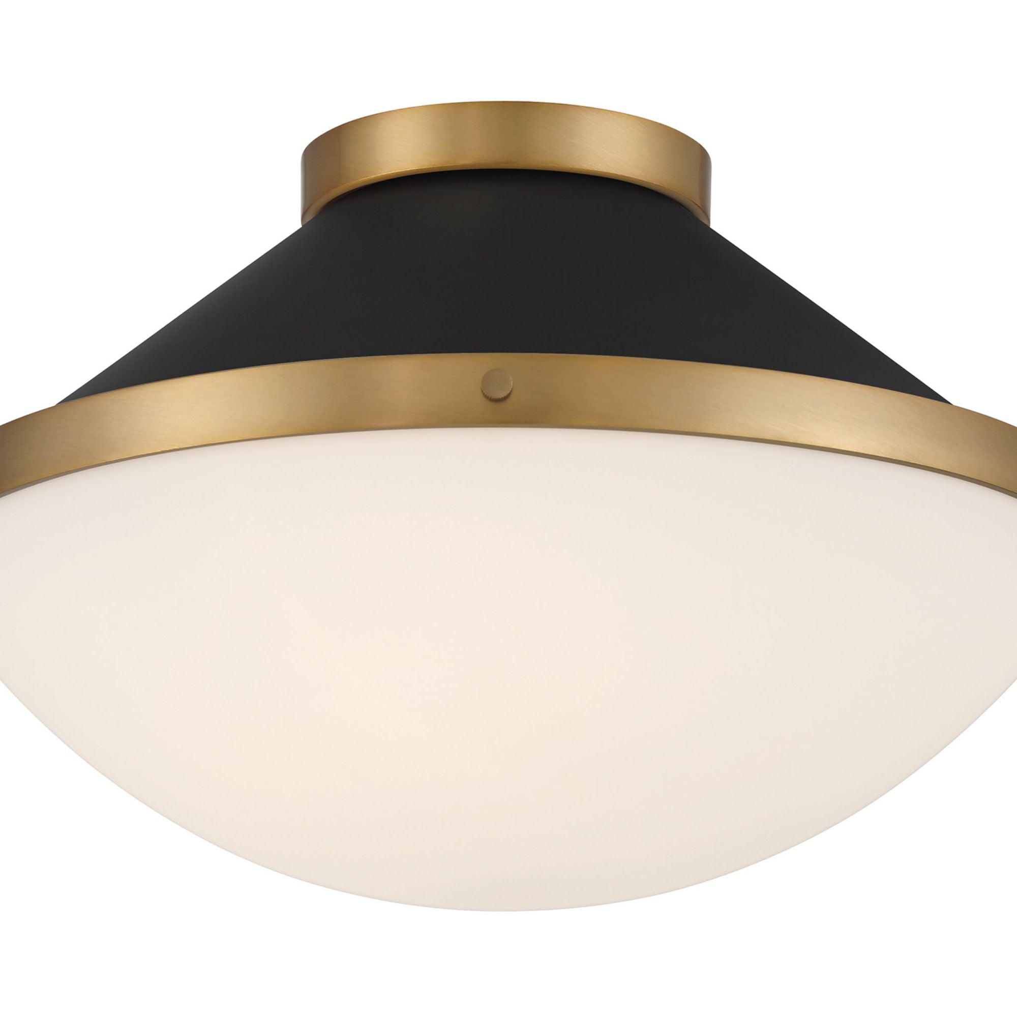 Xander 16.25'' Vibrant Gold + Matte Black Flush Mount Black 16.25"W x 10.5"H x 16.25"D