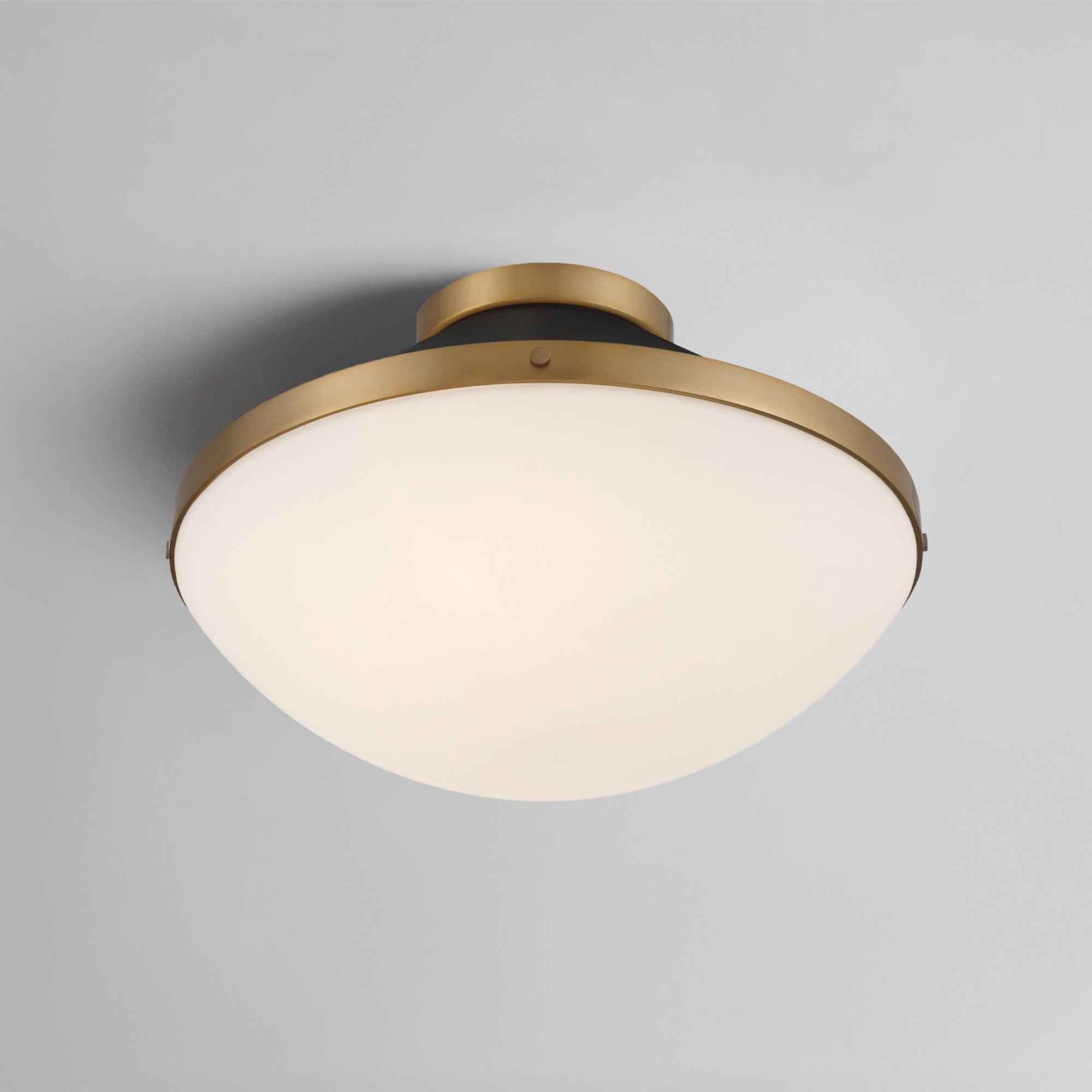 Xander 16.25'' Vibrant Gold + Matte Black Flush Mount Black 16.25"W x 10.5"H x 16.25"D