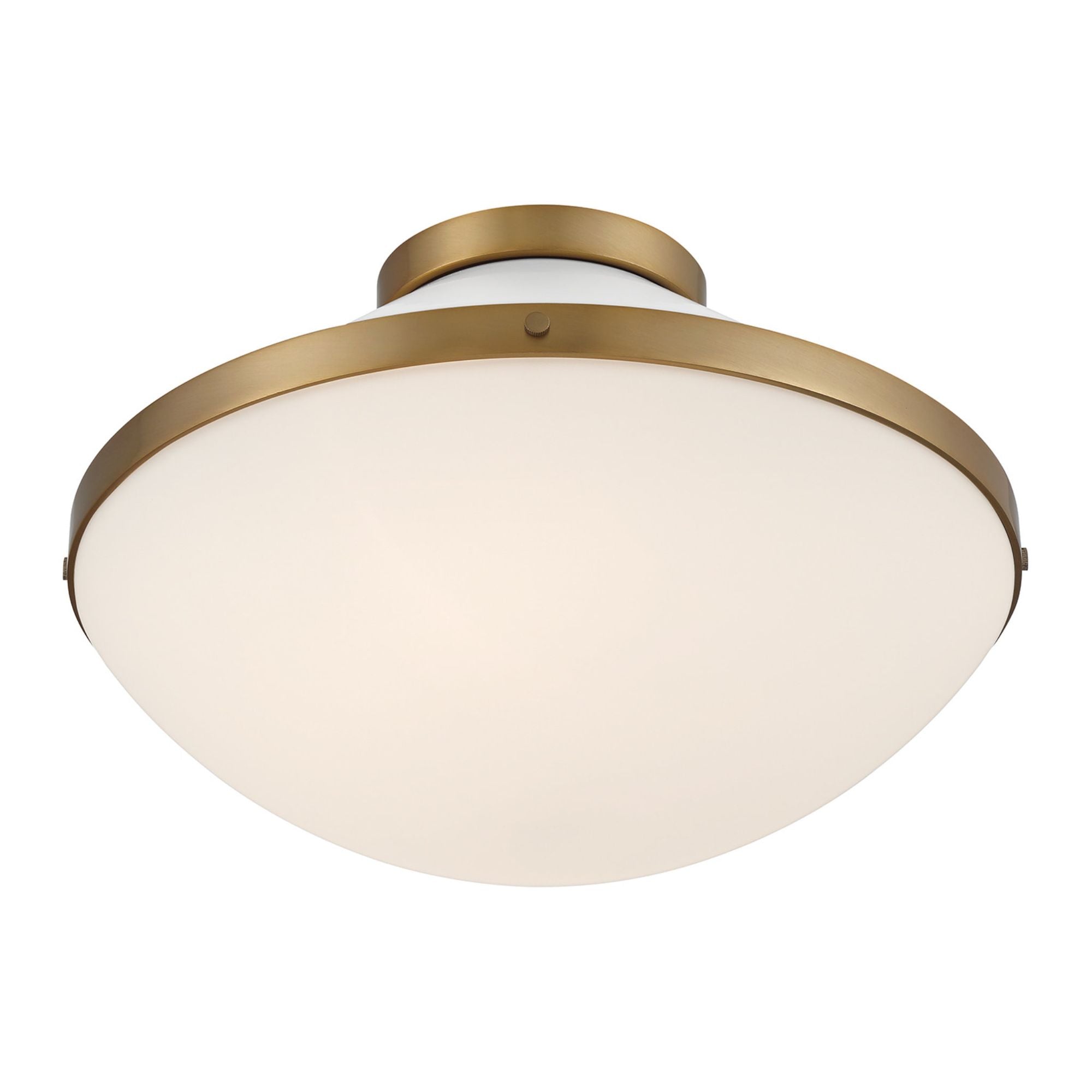Xander 16.25'' Vibrant Gold + White Flush Mount White 16.25"W x 10.5"H x 16.25"D