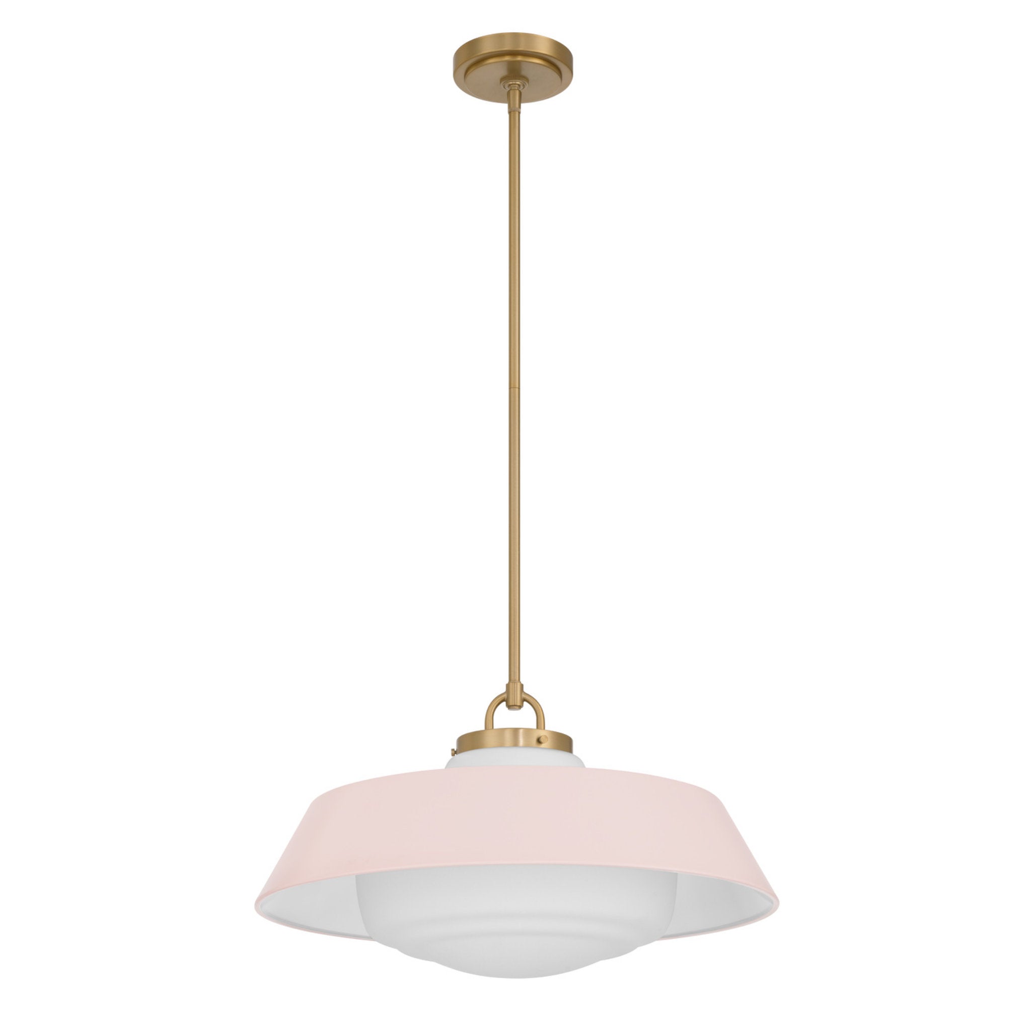 Xander 20'' Vibrant Gold + Blush Pendant Pink 20"W x 11.5"H x 20"D