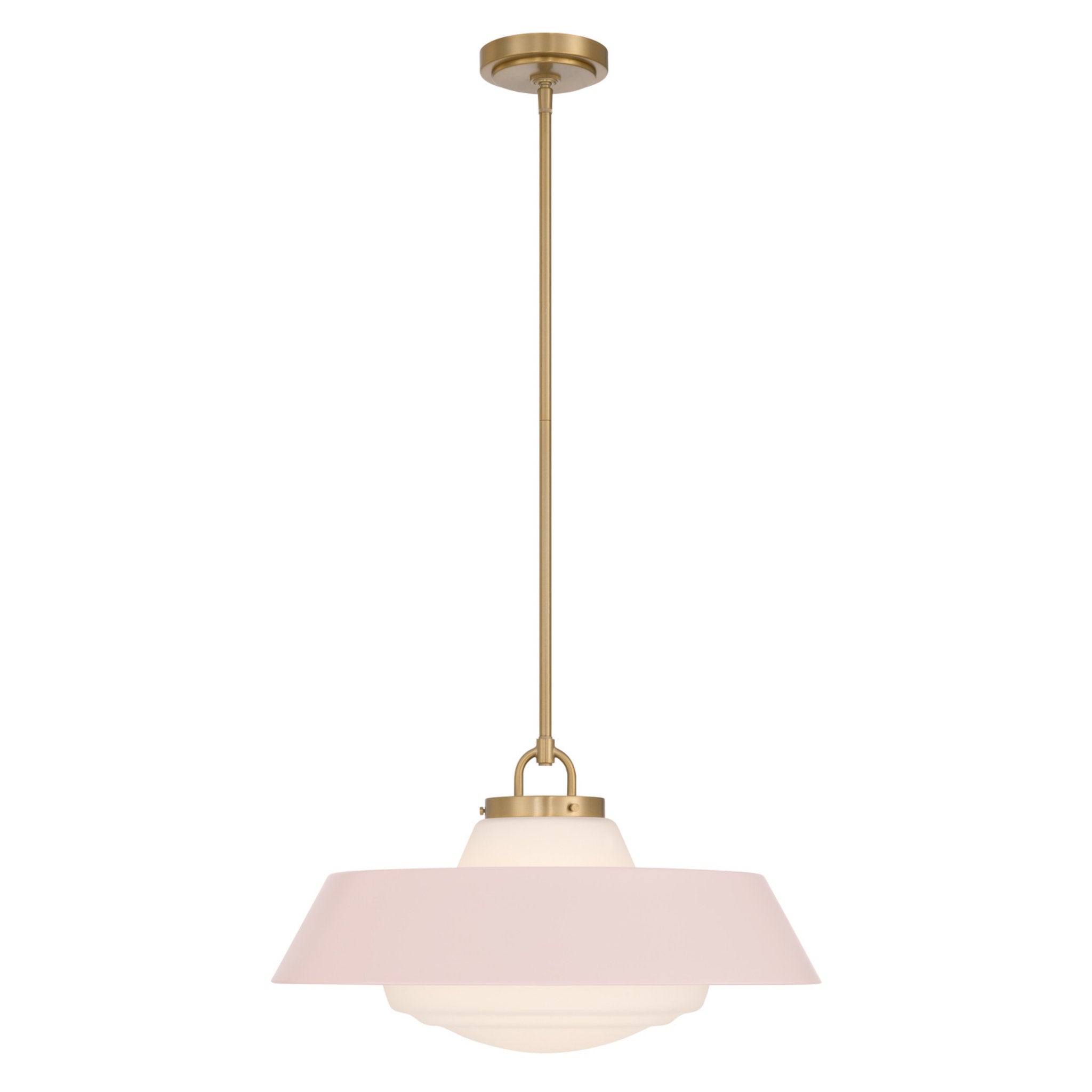Xander 20'' Vibrant Gold + Blush Pendant Pink 20"W x 11.5"H x 20"D