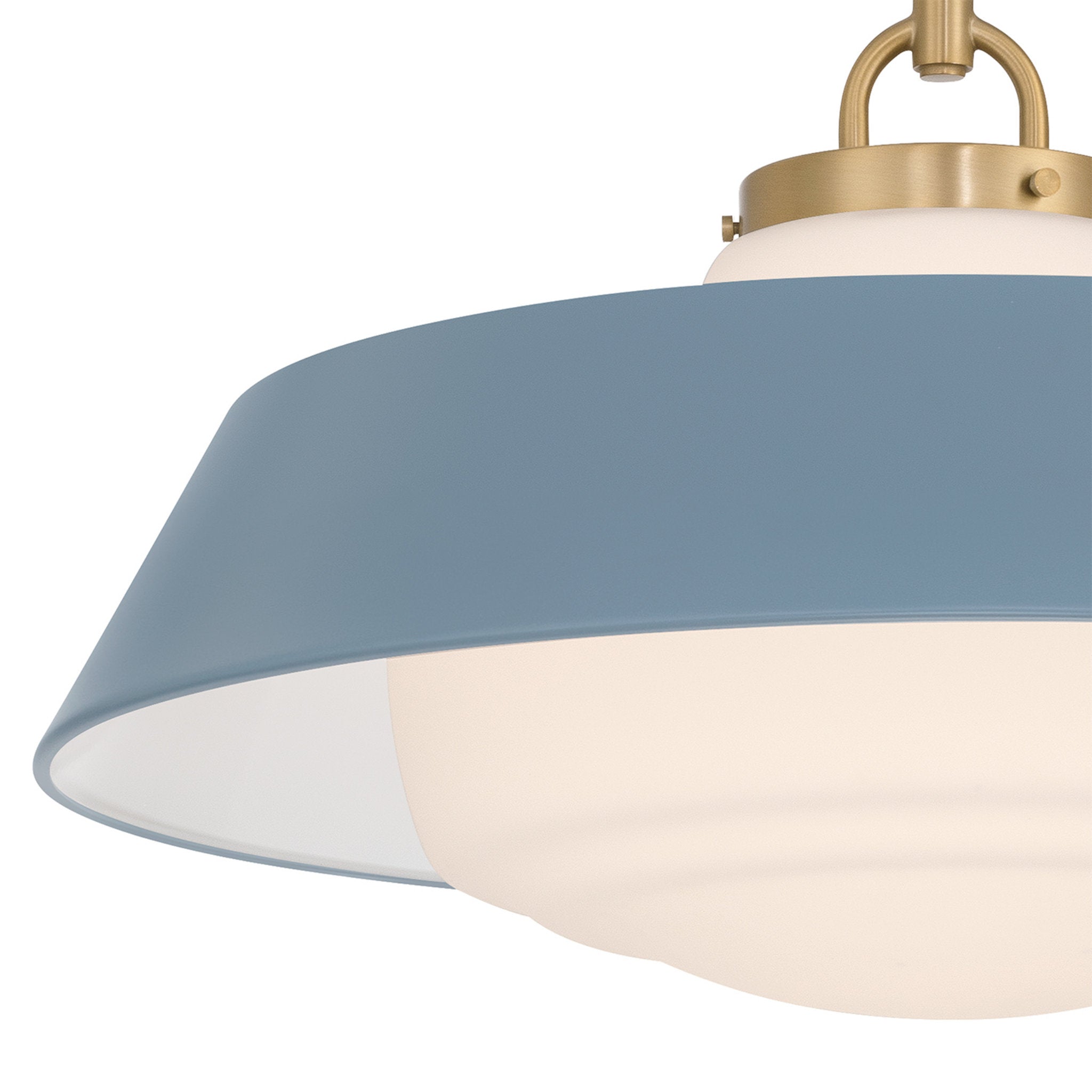Xander 20'' Vibrant Gold + Blue Pendant Blue 20"W x 11.5"H x 20"D