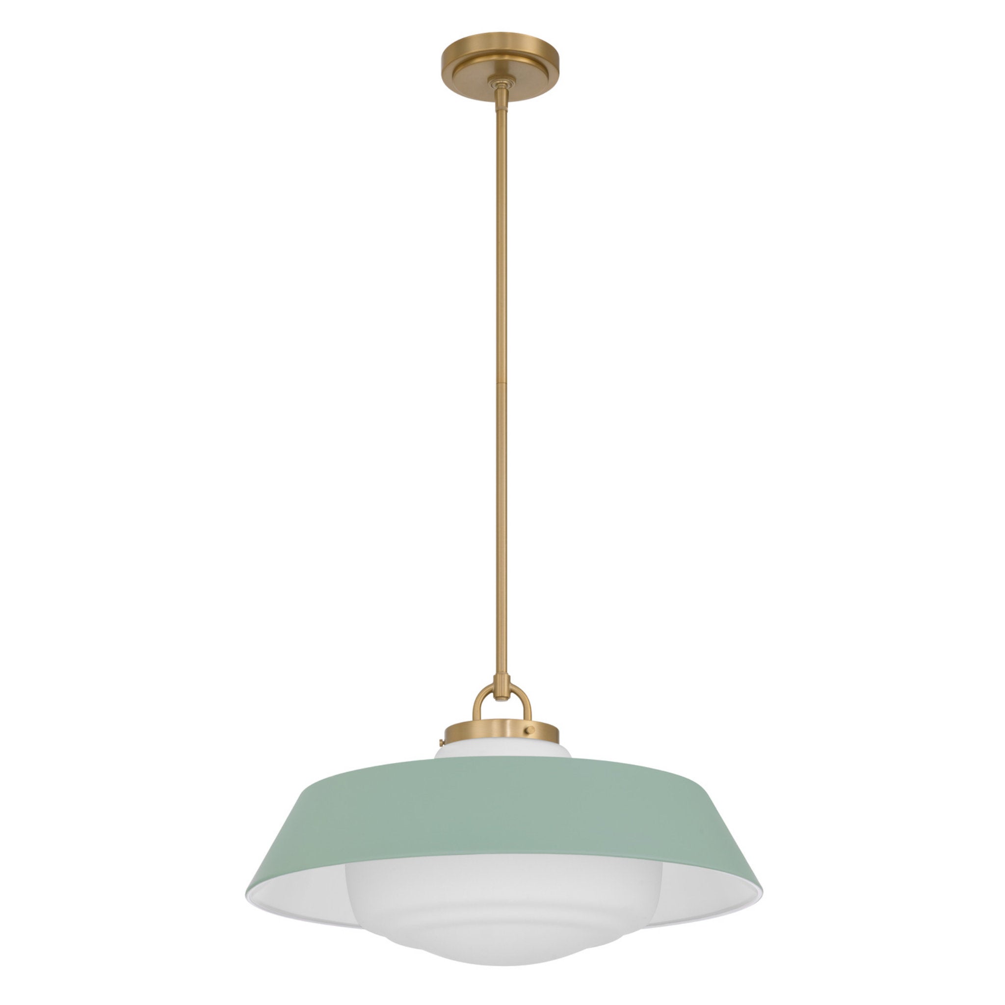 Xander 20'' Vibrant Gold + Green Pendant Green 20"W x 11.5"H x 20"D