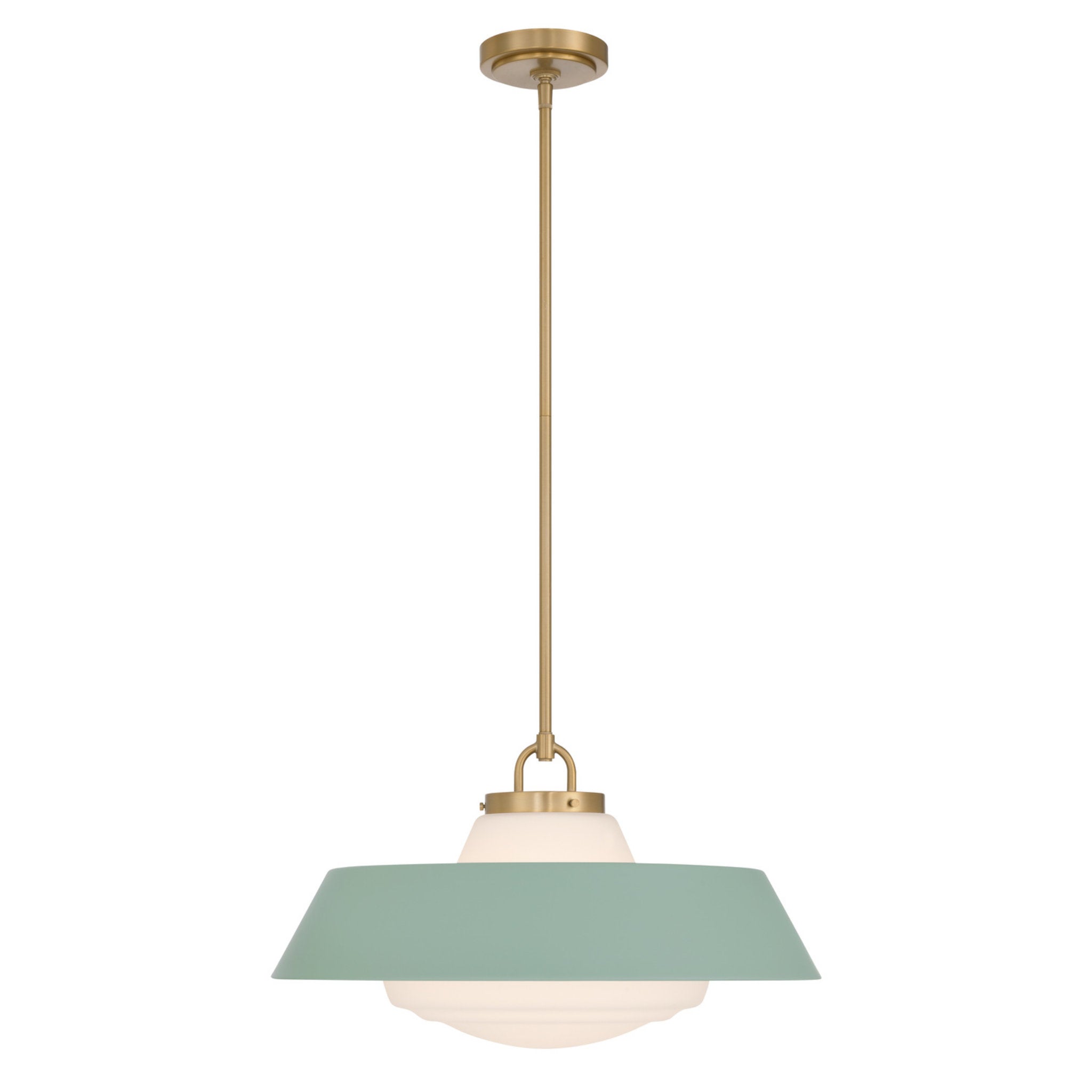 Xander 20'' Vibrant Gold + Green Pendant Green 20"W x 11.5"H x 20"D