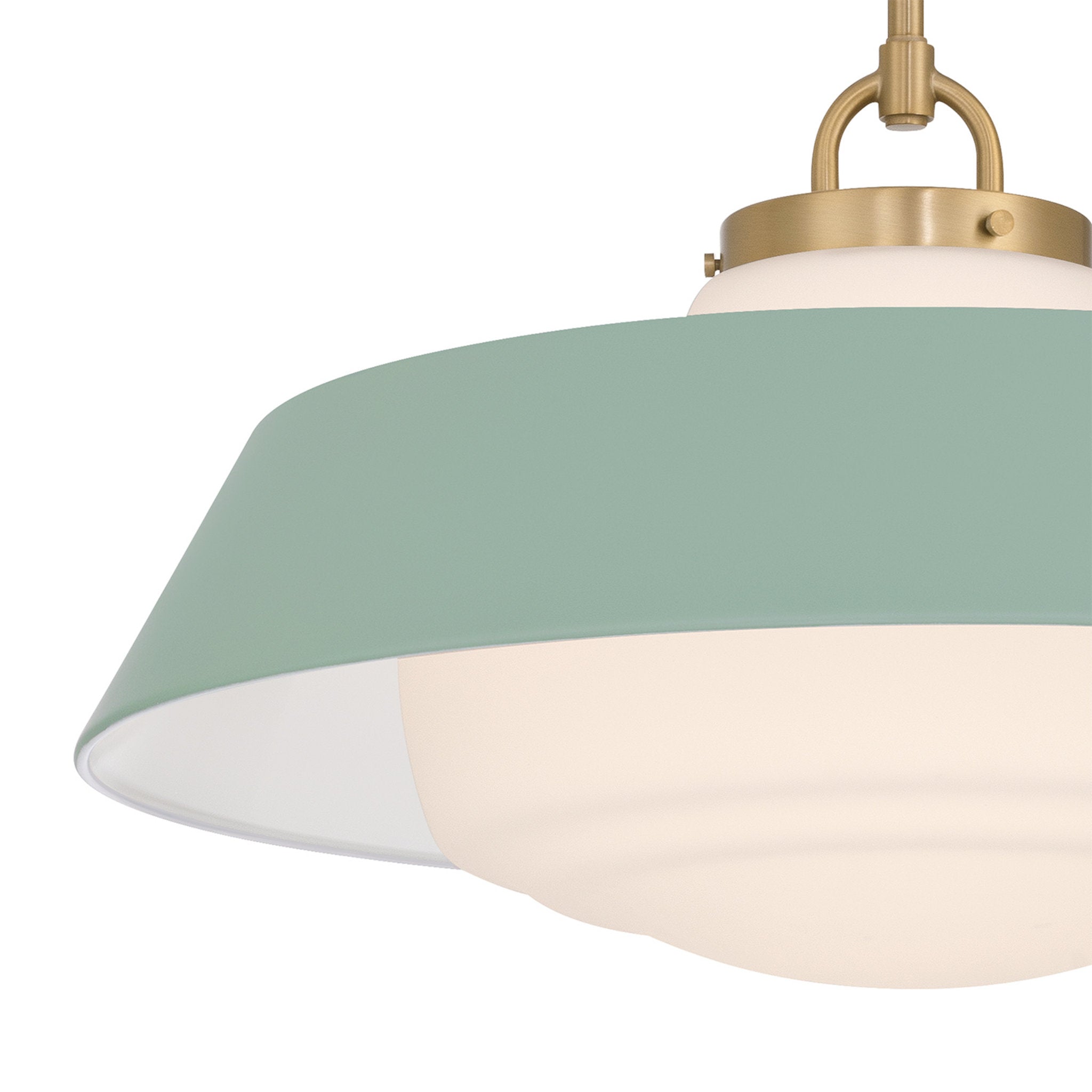 Xander 20'' Vibrant Gold + Green Pendant Green 20"W x 11.5"H x 20"D