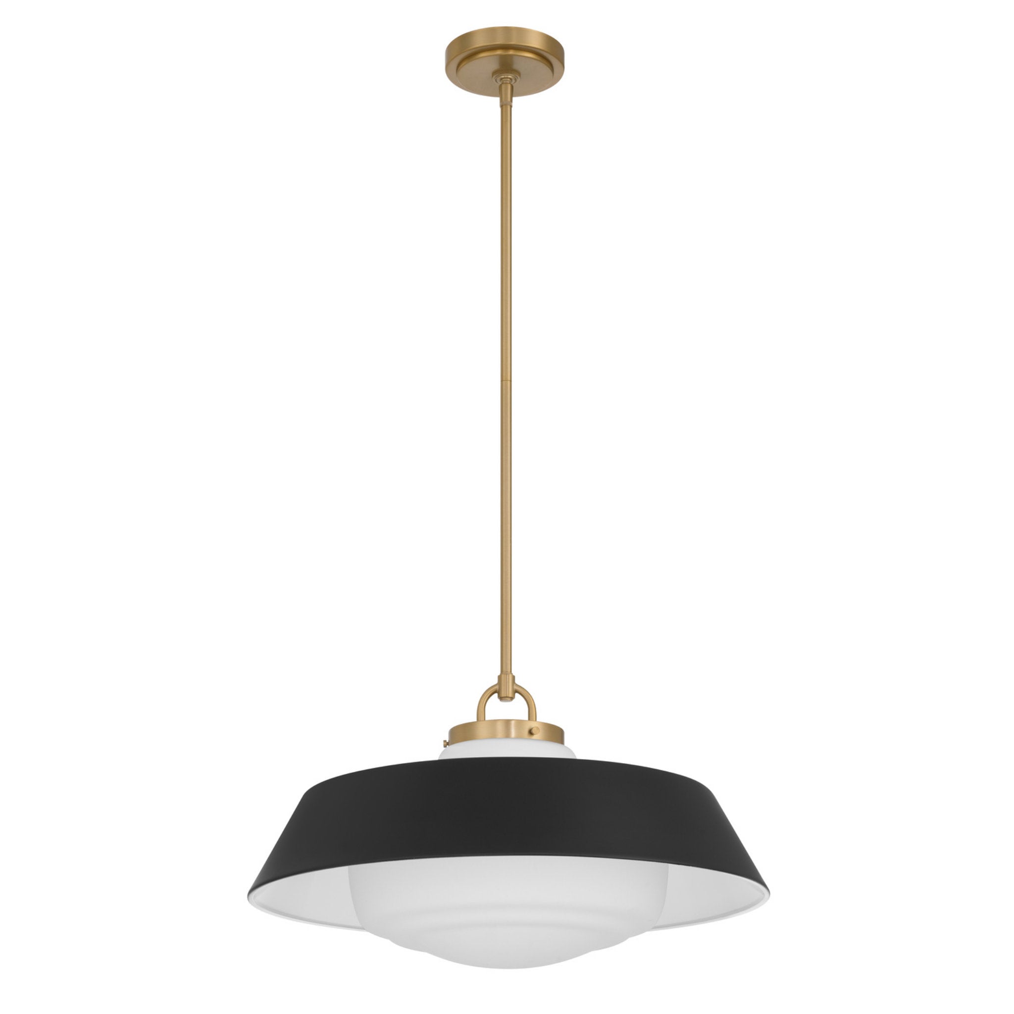 Xander 20'' Vibrant Gold + Matte Black Pendant Black 20"W x 11.5"H x 20"D