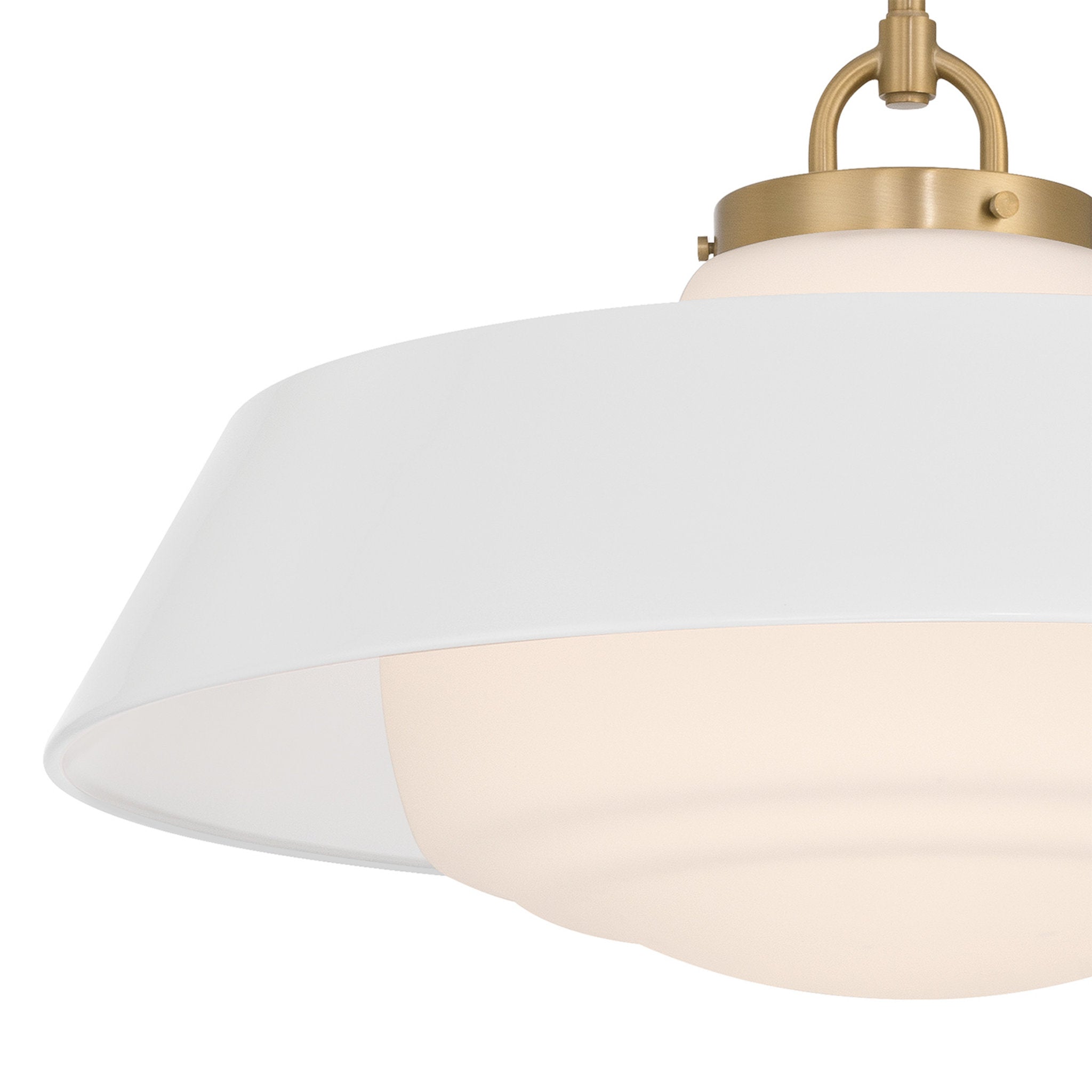 Xander 20'' Vibrant Gold + White Pendant White 20"W x 11.5"H x 20"D