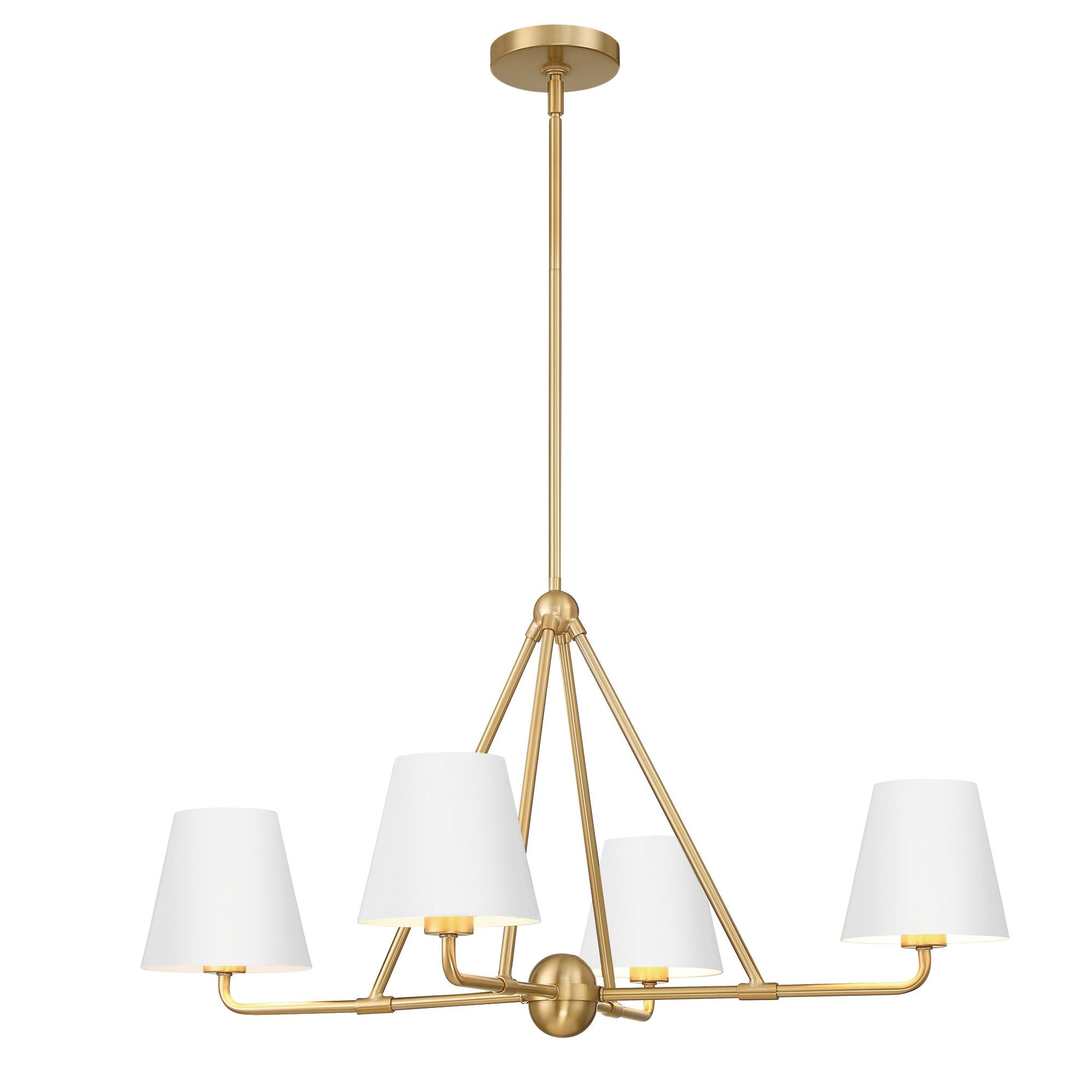 Xavier 31.75'' Vibrant Gold + White Chandelier White 31.75"W x 17"H x 31.75"D