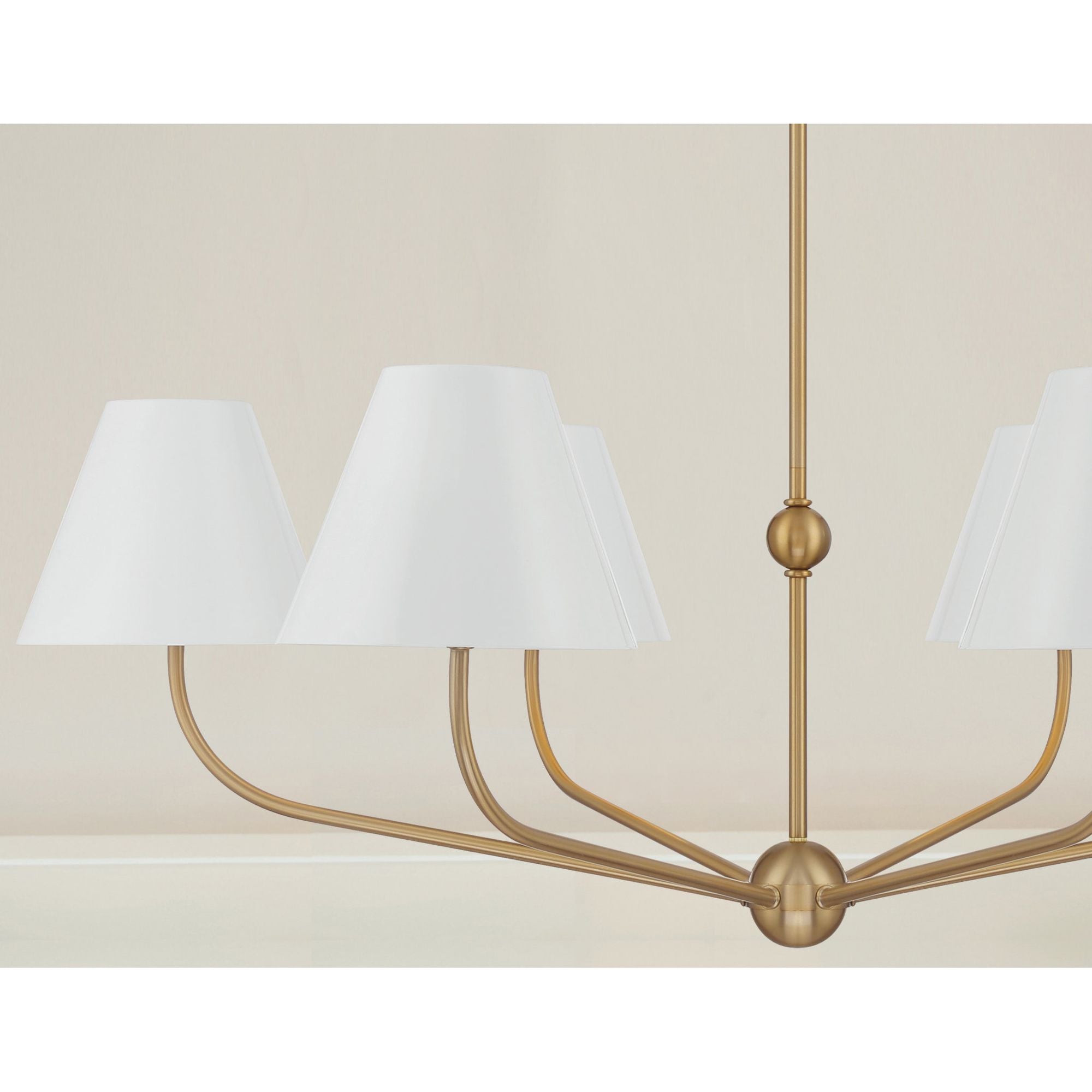 Xavier 40'' Vibrant Gold + White Chandelier White 40"W x 14.25"H x 40"D