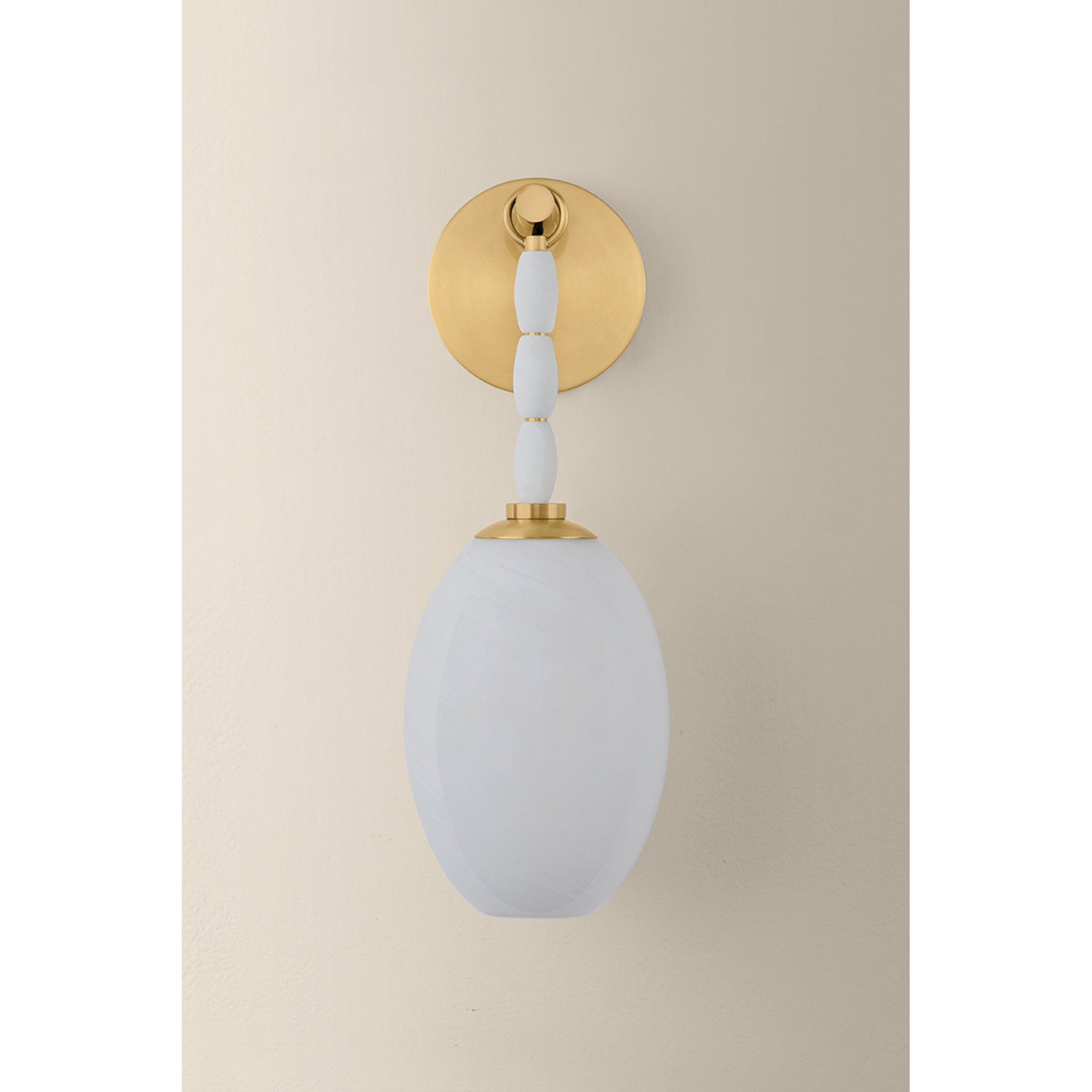 Yolanda 1-Light Wall Sconce in Aged Brass 6.25L x 5.5W x 15.25H