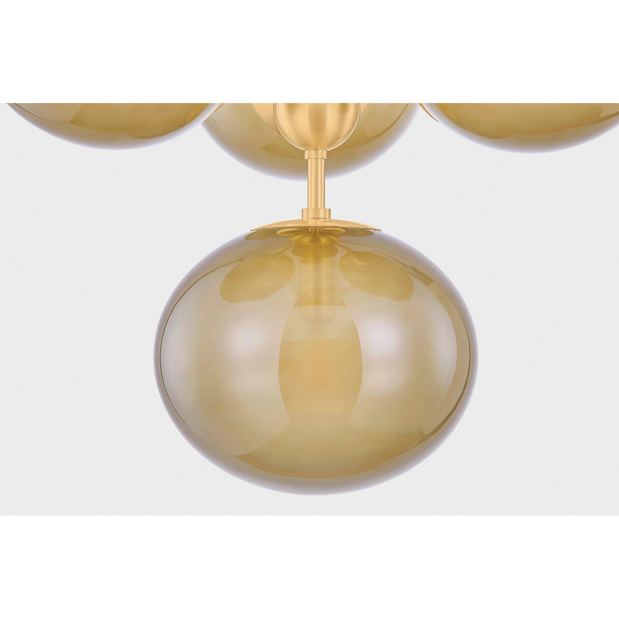 Zaley 4-Light Semi Flush in Aged Brass 20.5W x 17.75H