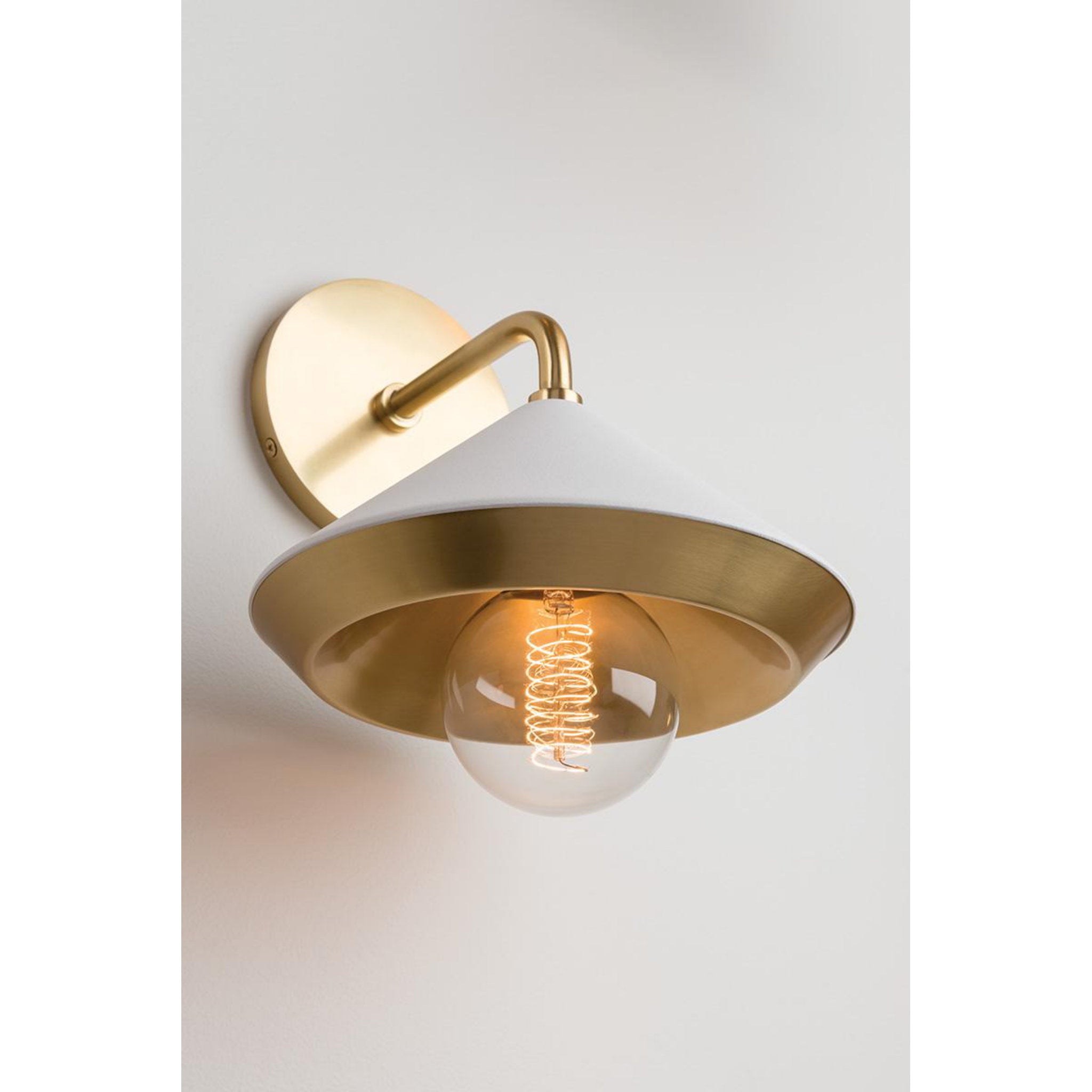 Marnie 1-Light Pendant in Aged Brass/Black 12.5L x 12.5W x 9H