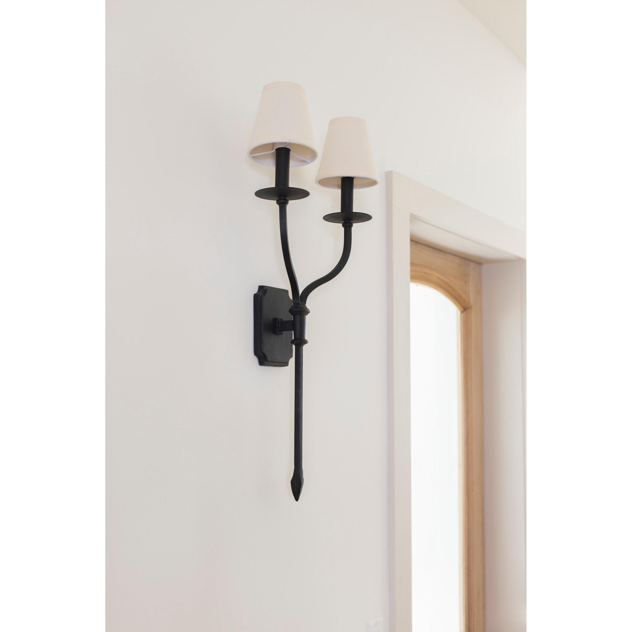 La Brea Wall Sconce 2-Light LED in Textured Iron 14.5L x 14.5W x 30H