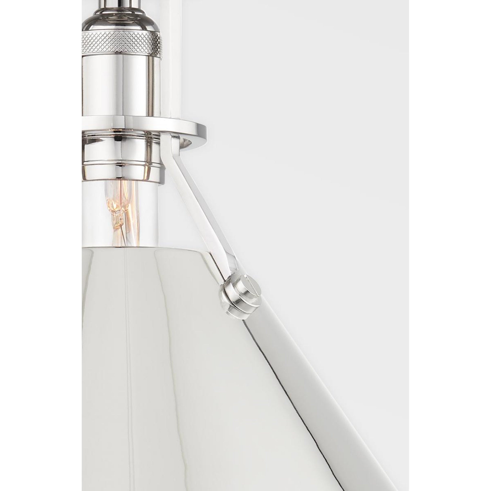 Metal No. 2 1-Light Wall Sconce in Polished Nickel by Mark D. Sikes 9.5L x 9.5W x 11H