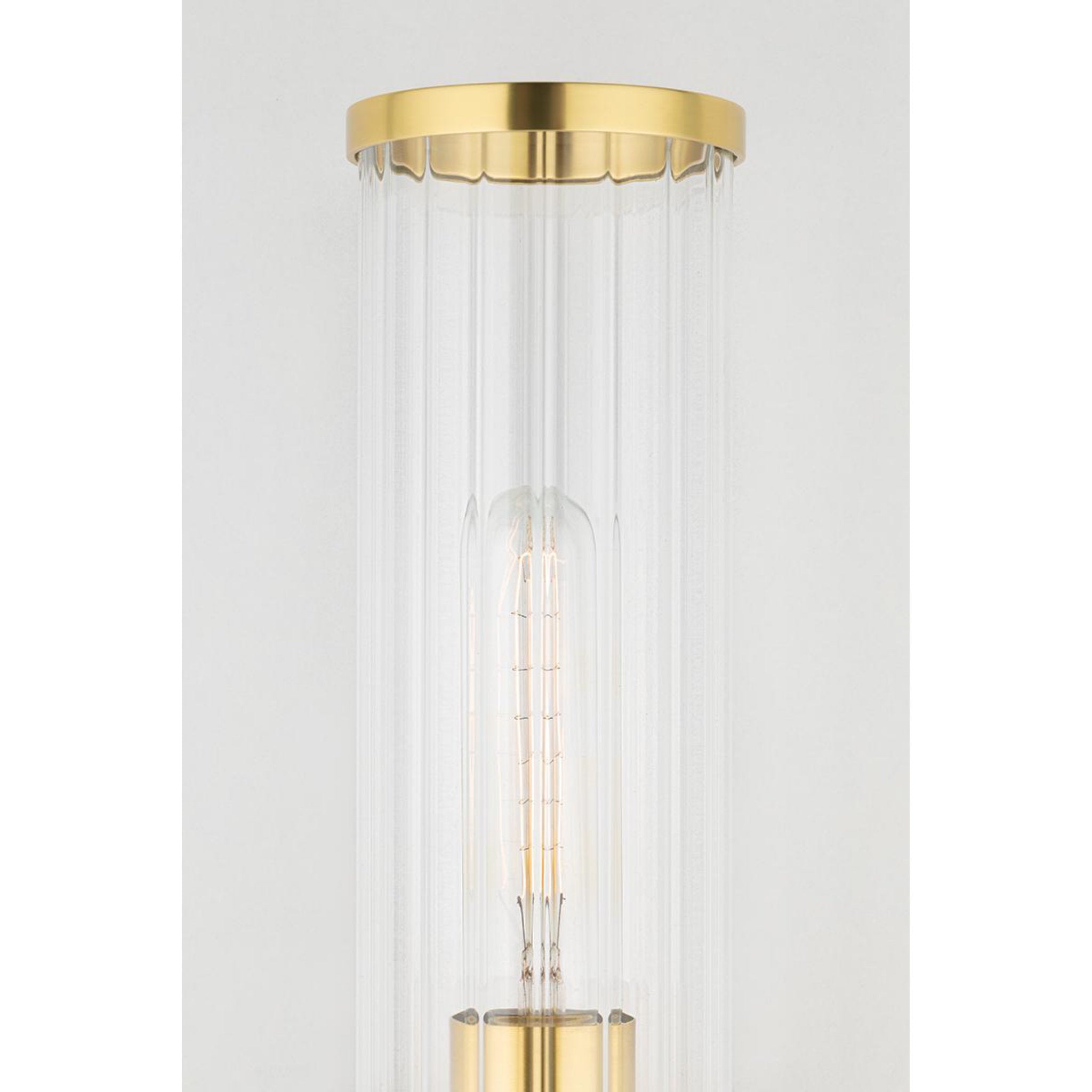Malone 1-Light Wall Sconce in Aged Brass 4.5L x 4.5W x 13.5H