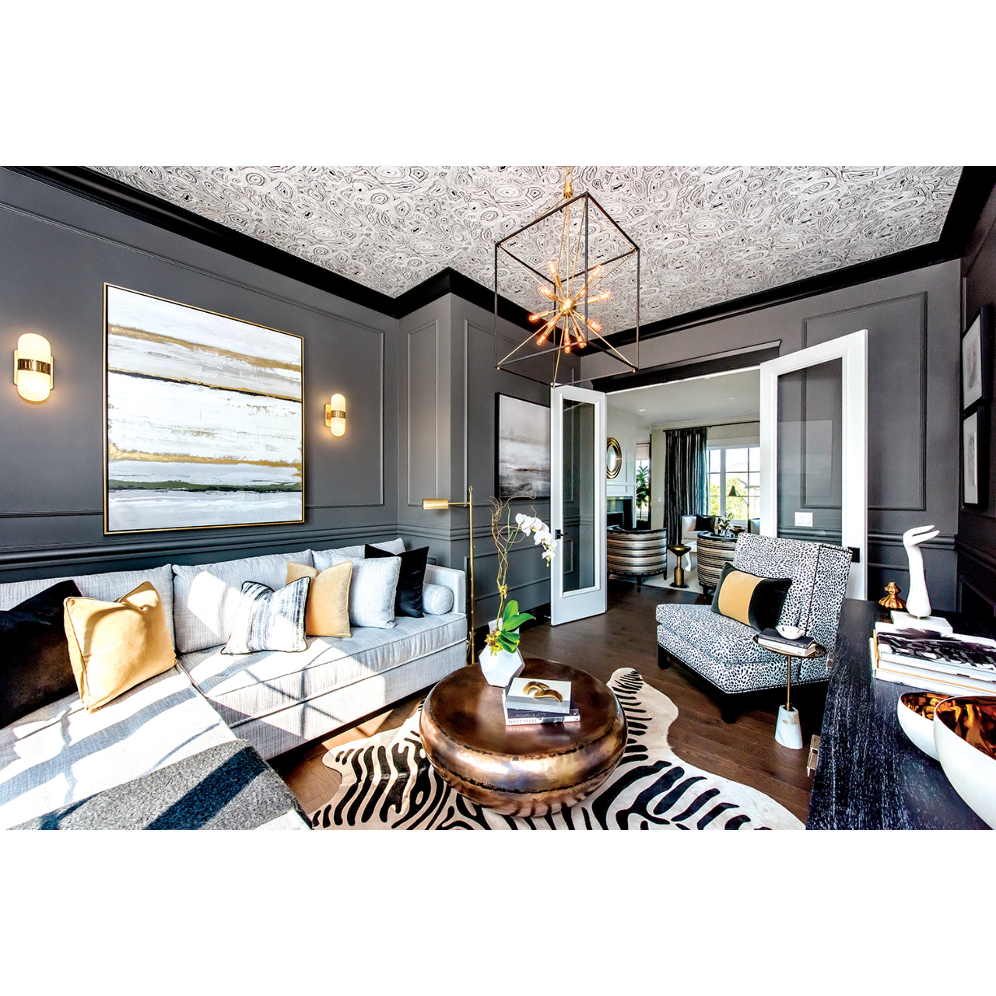 Glendale 13-Light Lantern in Aged Brass/Black 20.25L x 20.25W x 38.25H