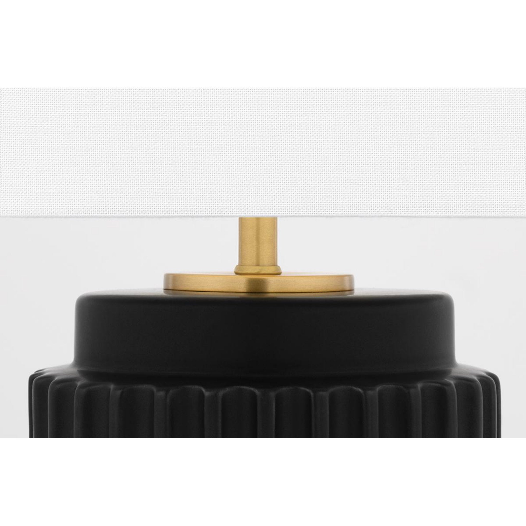 Kalani 1-Light Table Lamp in Matte Black 5.75L x 9.25W x 14H