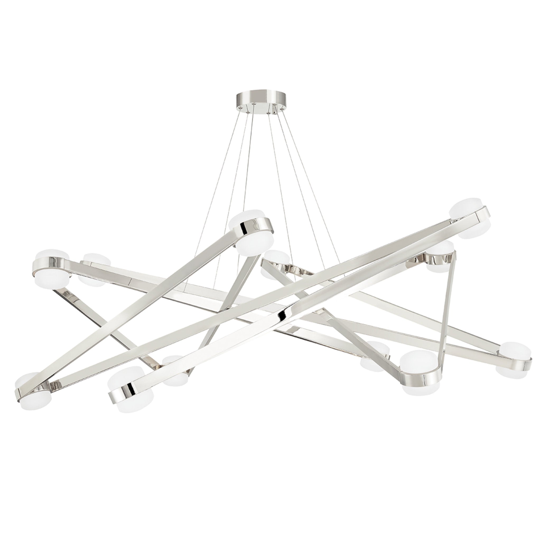 Orbit 12-Light Chandelier in Polished Nickel 56.125L x 56.125W x 16.825H