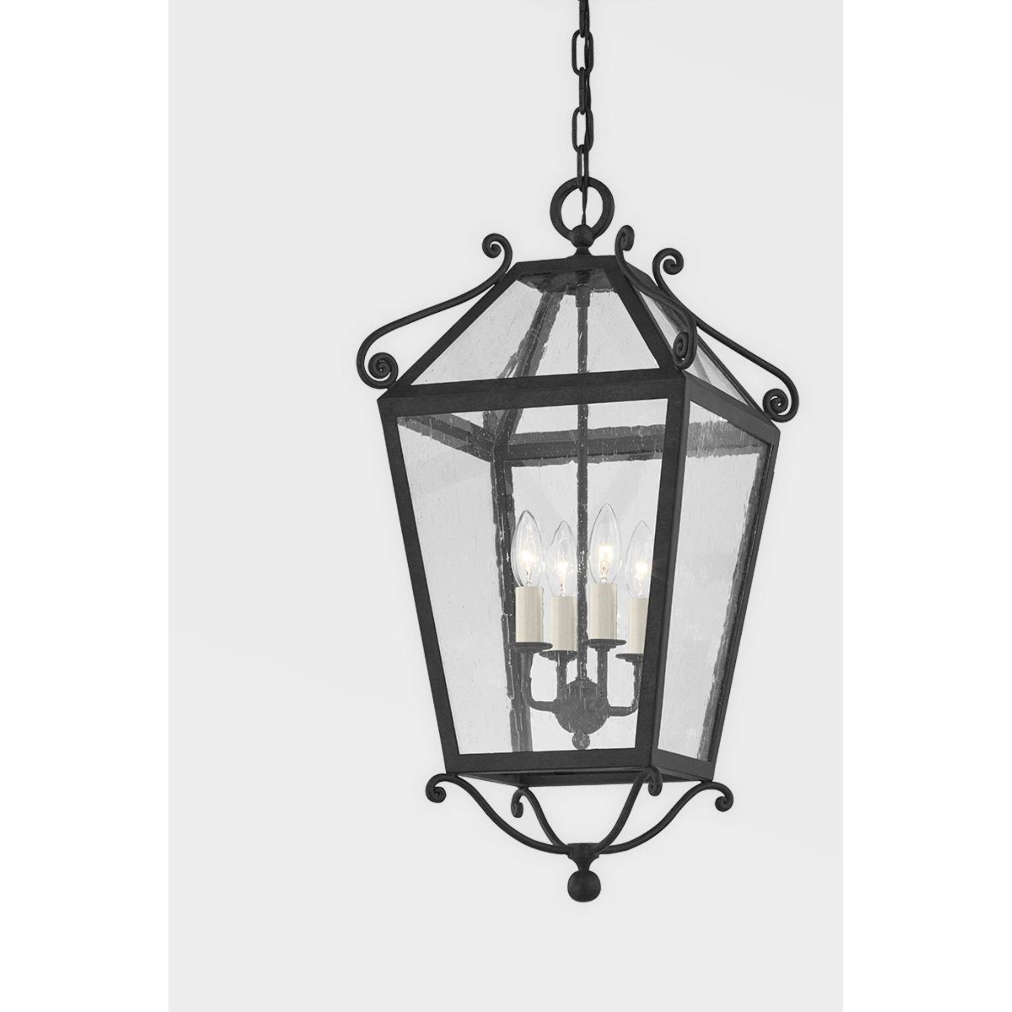 Santa Barbara County Wall Sconce 3-Light Outdoor LED in French Iron 11L x 11W x 25.75H