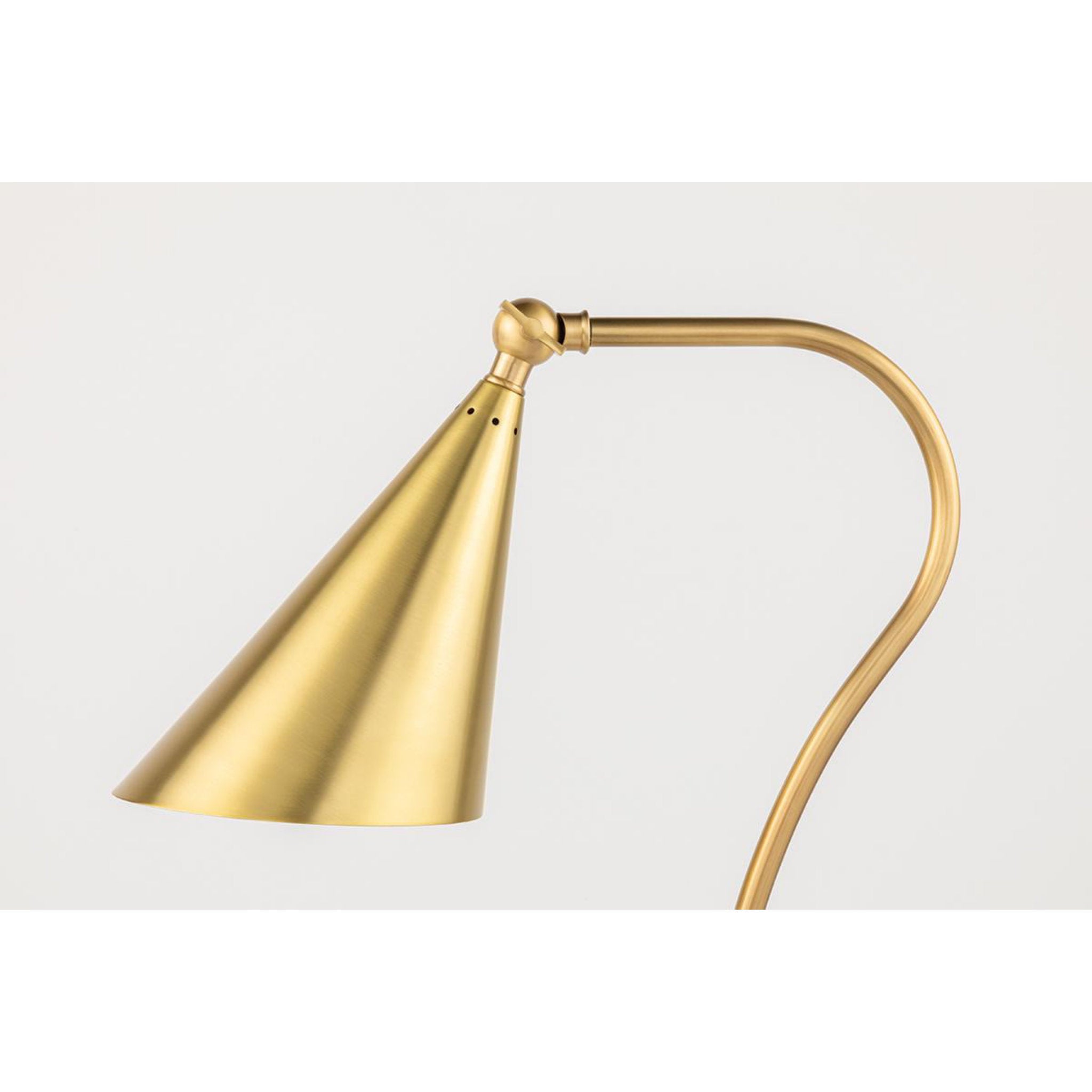 Lupe 1-Light Table Lamp in Aged Brass 7W x 20.5H