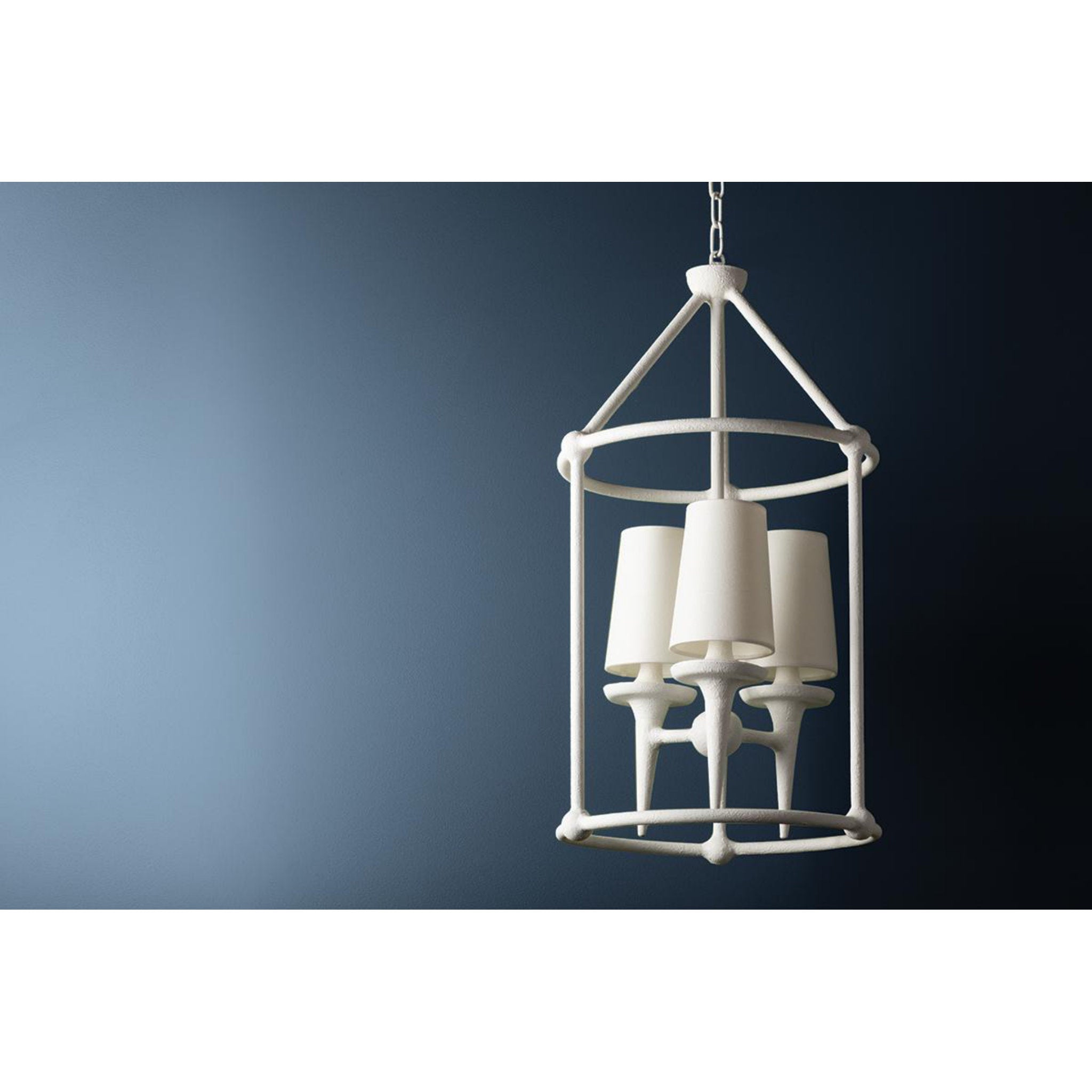 Torch 2-Light Wall Sconce in White Plaster 13.5W x 15.5H