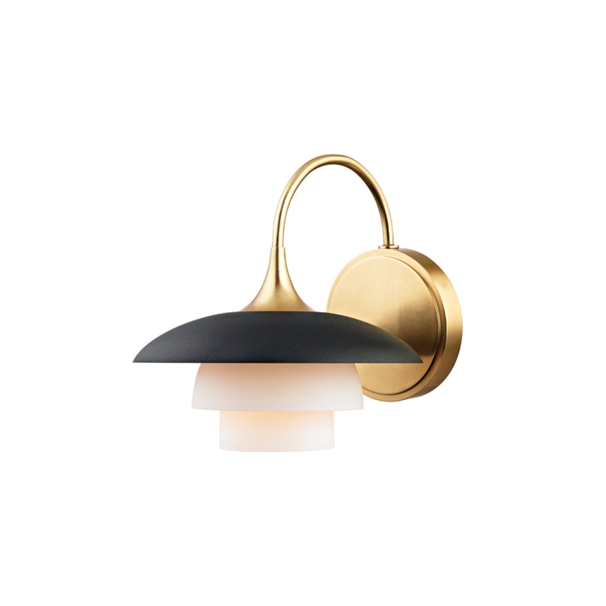 Barron 1-Light Wall Sconce in Aged Brass 8L x 8W x 8.25H
