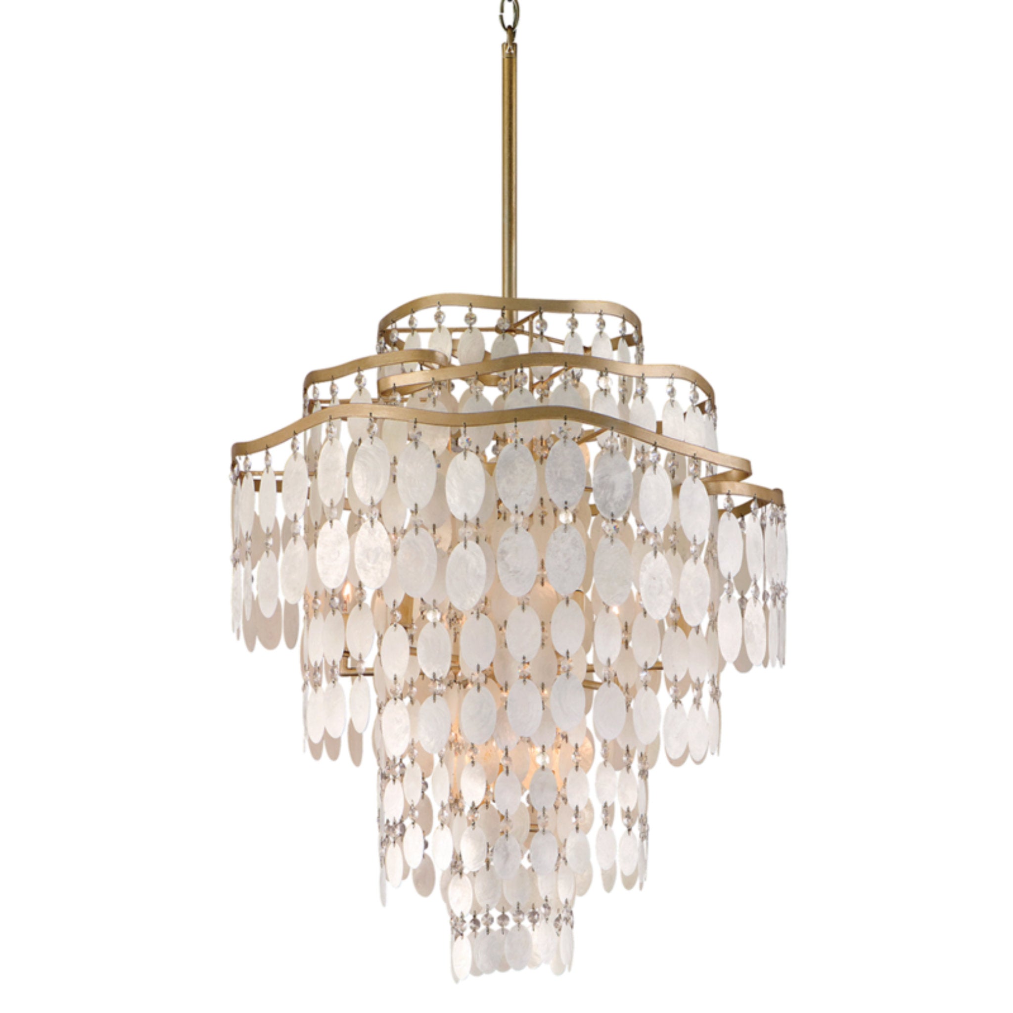 Dolce 12-Light Chandelier in Champagne Leaf 24L x 24W x 30.75H
