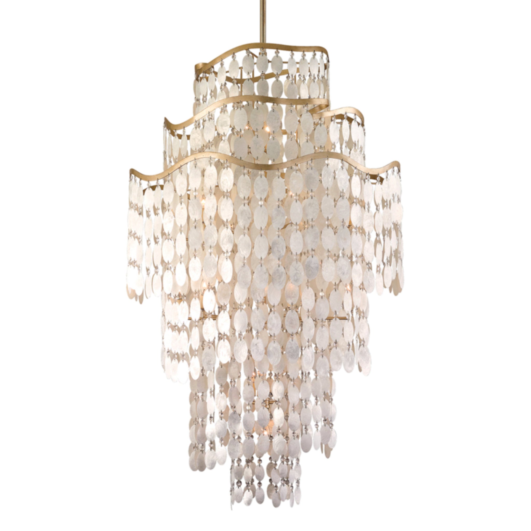 Dolce 19-Light Chandelier in Champagne Leaf 37.75L x 37.75W x 57.5H