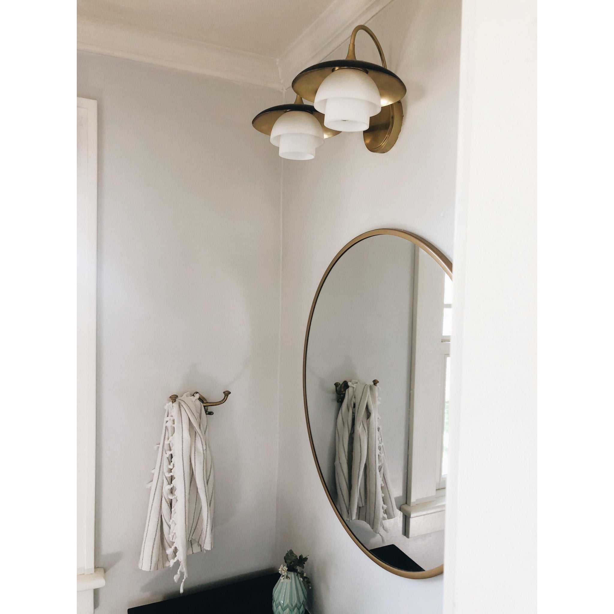 Barron 2-Light Bath and Vanity in Aged Brass 18.5L x 18.5W x 8.25H