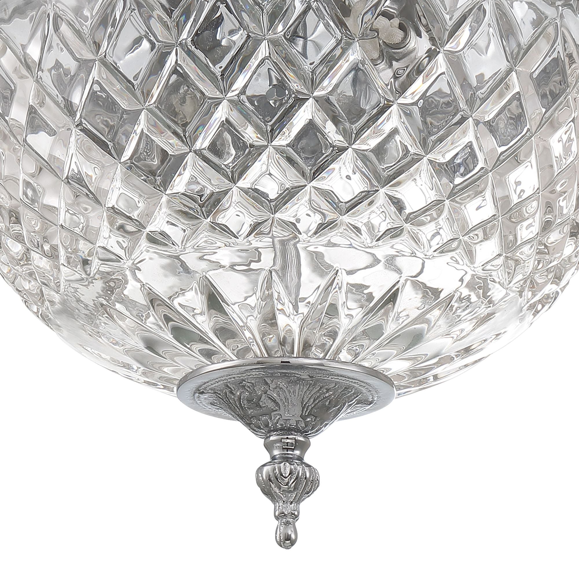 Crystorama 2 Light Polished Chrome Crystal Flush Mount 10"W x 8"H x 10"D