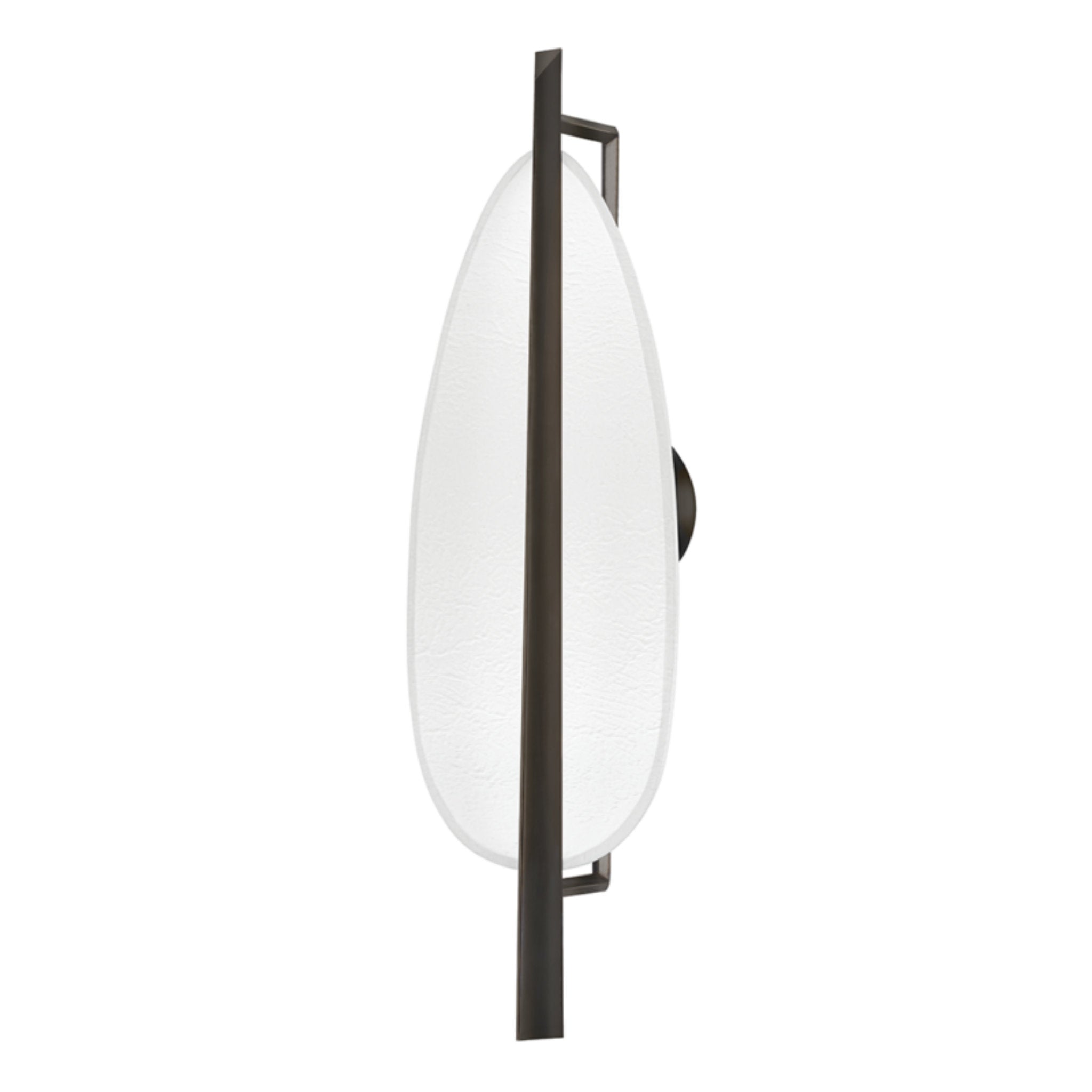 Ithaca 1-Light Wall Sconce in Black Nickel/White Plaster 8L x 8W x 24H