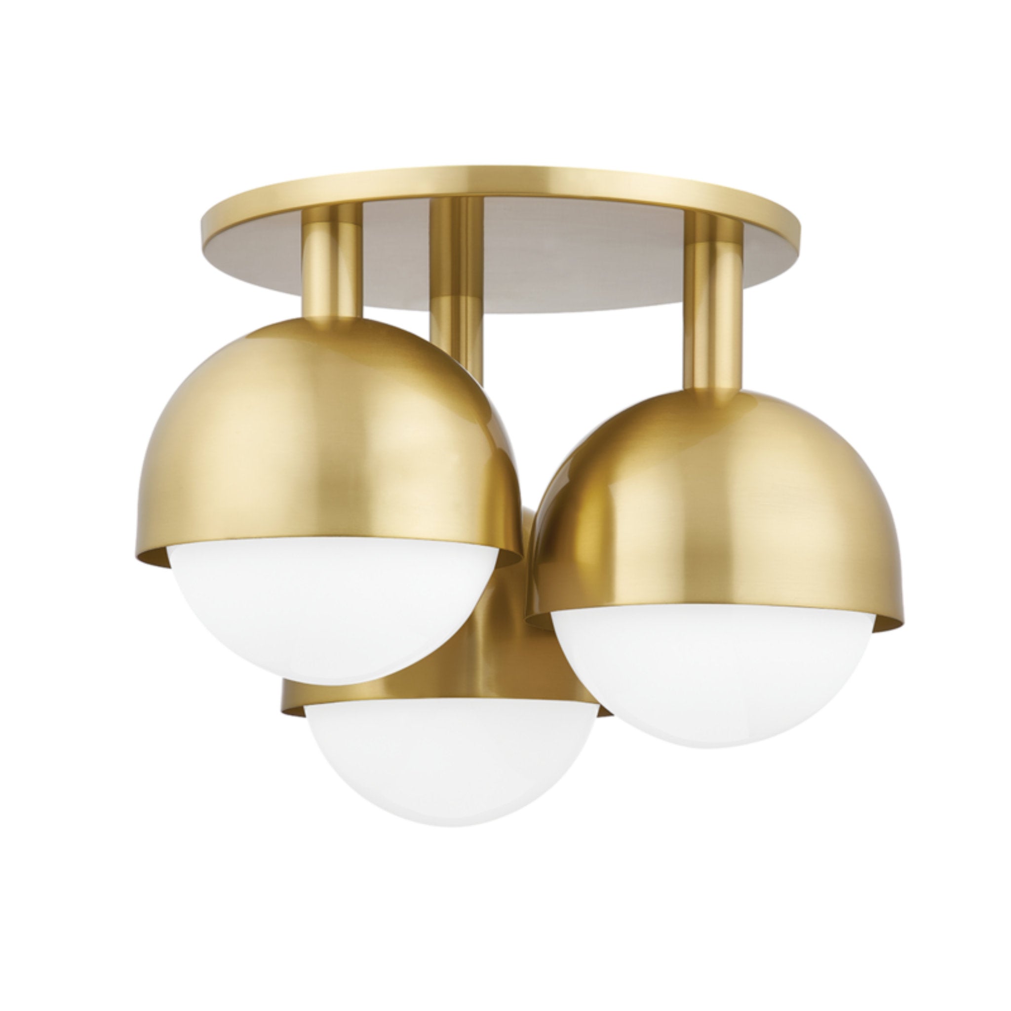 Foster 3-Light Semi Flush in Aged Brass 18.75L x 18.75W x 13.5H