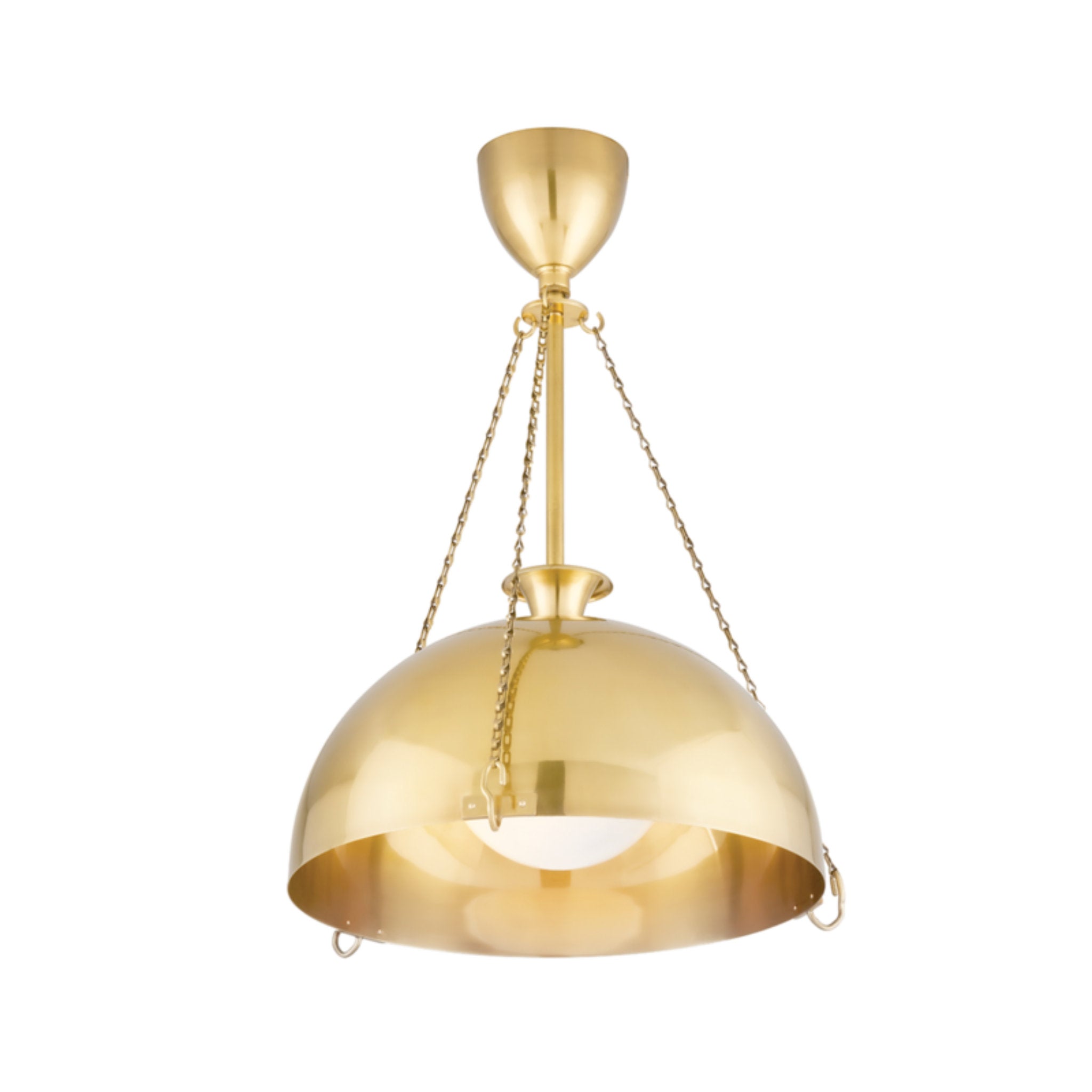 Levette 1-Light Pendant in Aged Brass 18L x 18W x 11.5H