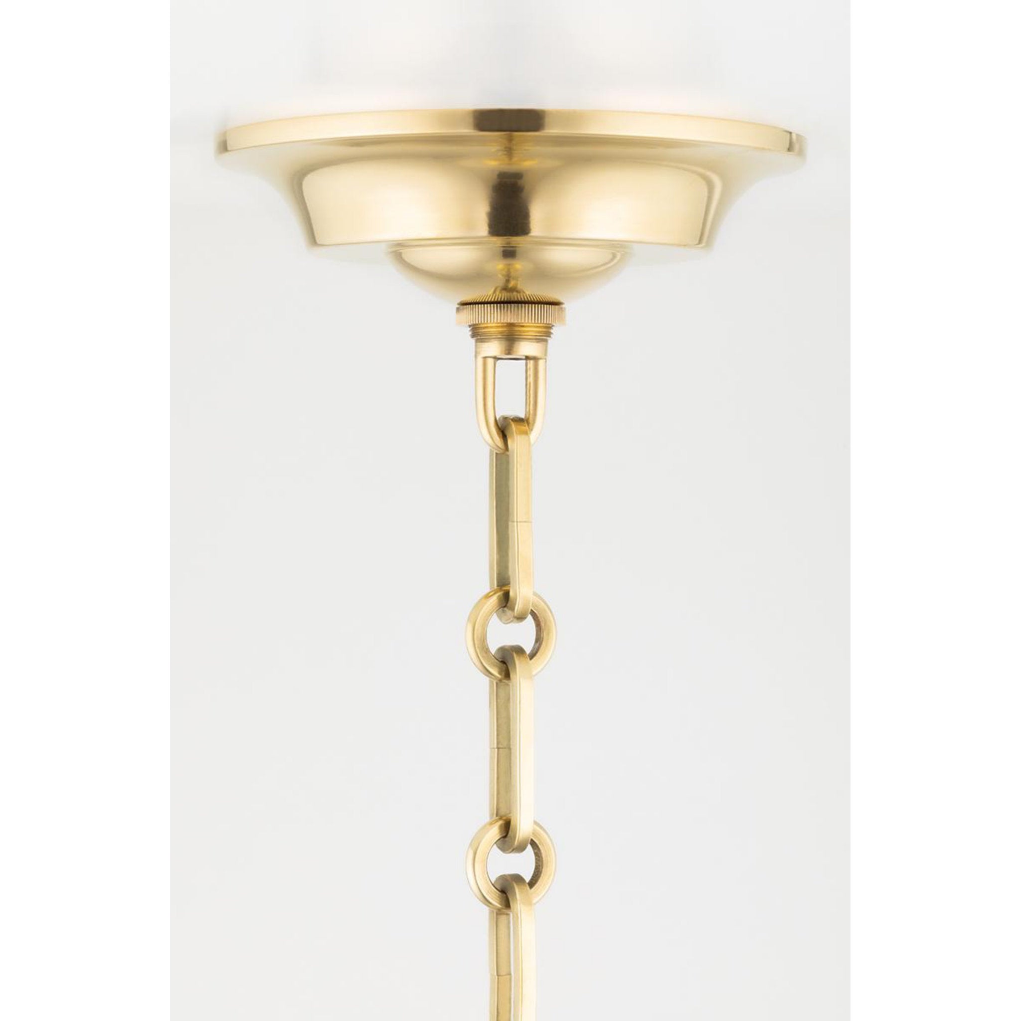 Sphere No. 3 1-Light Pendant in Aged Brass by Mark D. Sikes 13L x 13W x 16.75H