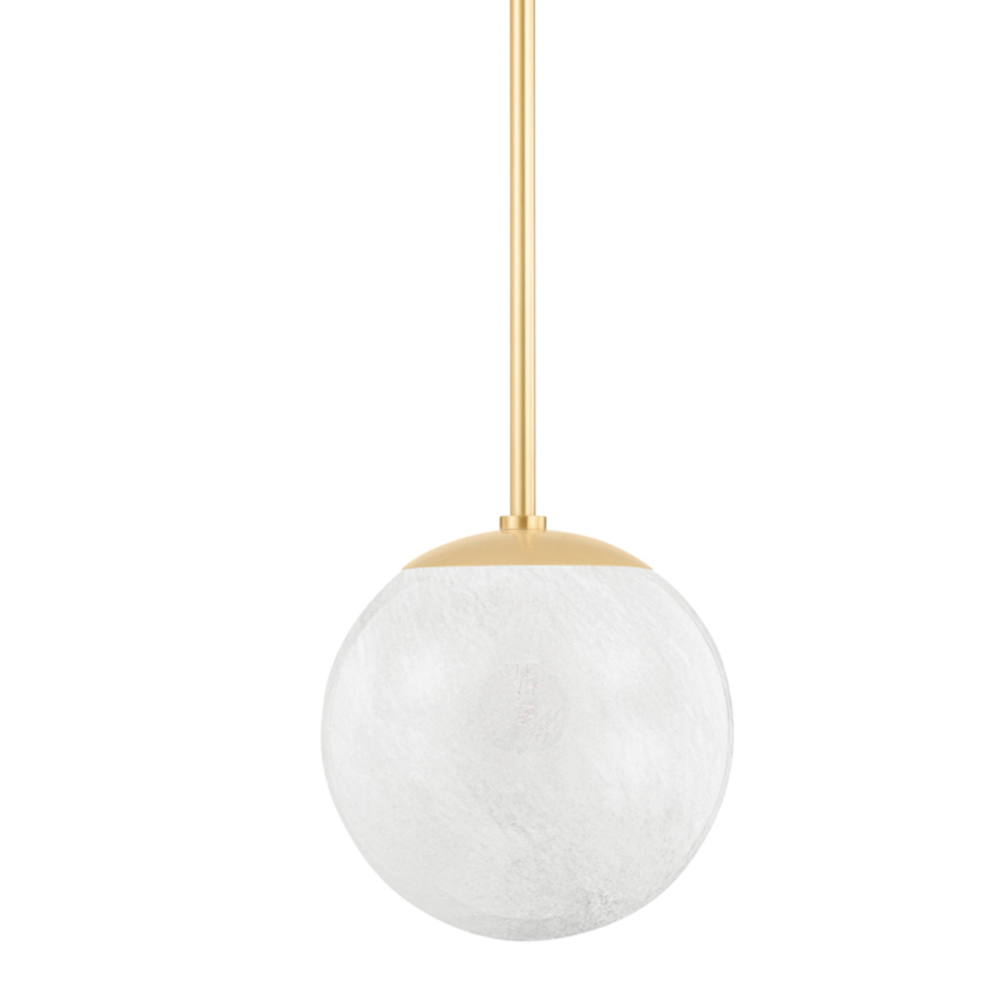 Burlington 1-Light Pendant in Aged Brass 12W x 12.5H