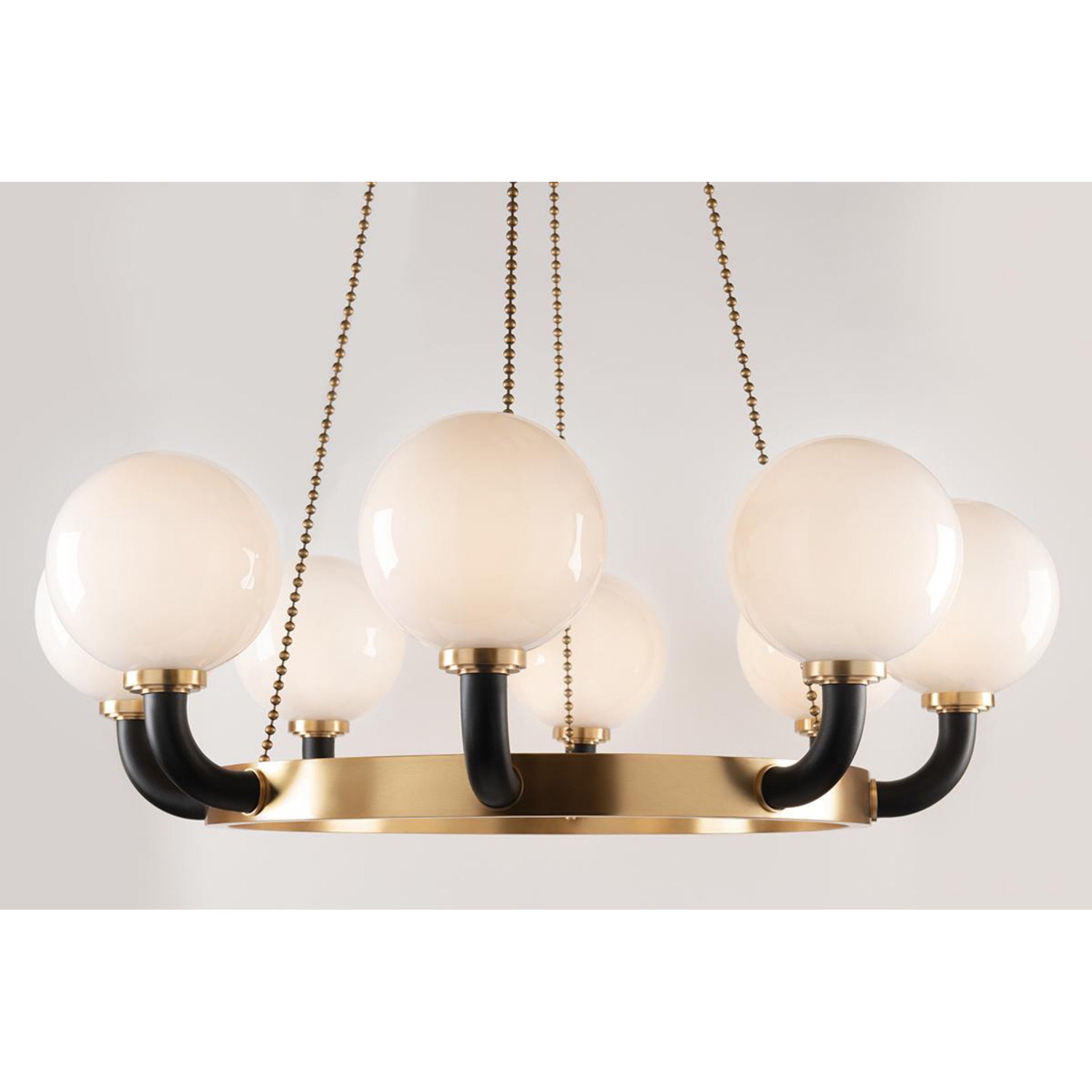 Werner 8-Light Chandelier in Aged Brass/Black 46L x 46W x 14.5H
