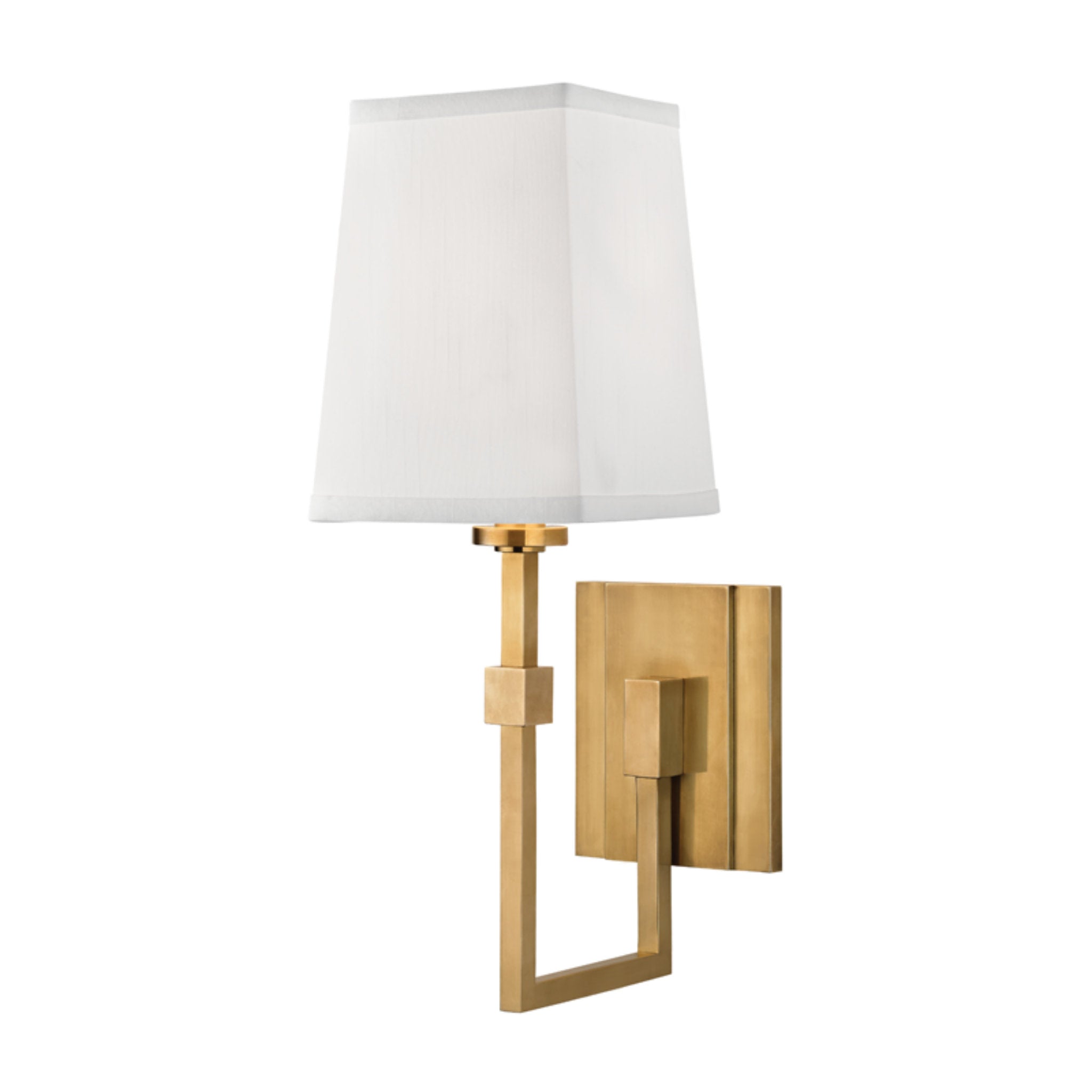 Fletcher 1-Light Wall Sconce in Aged Brass 5.25L x 5.25W x 15.25H