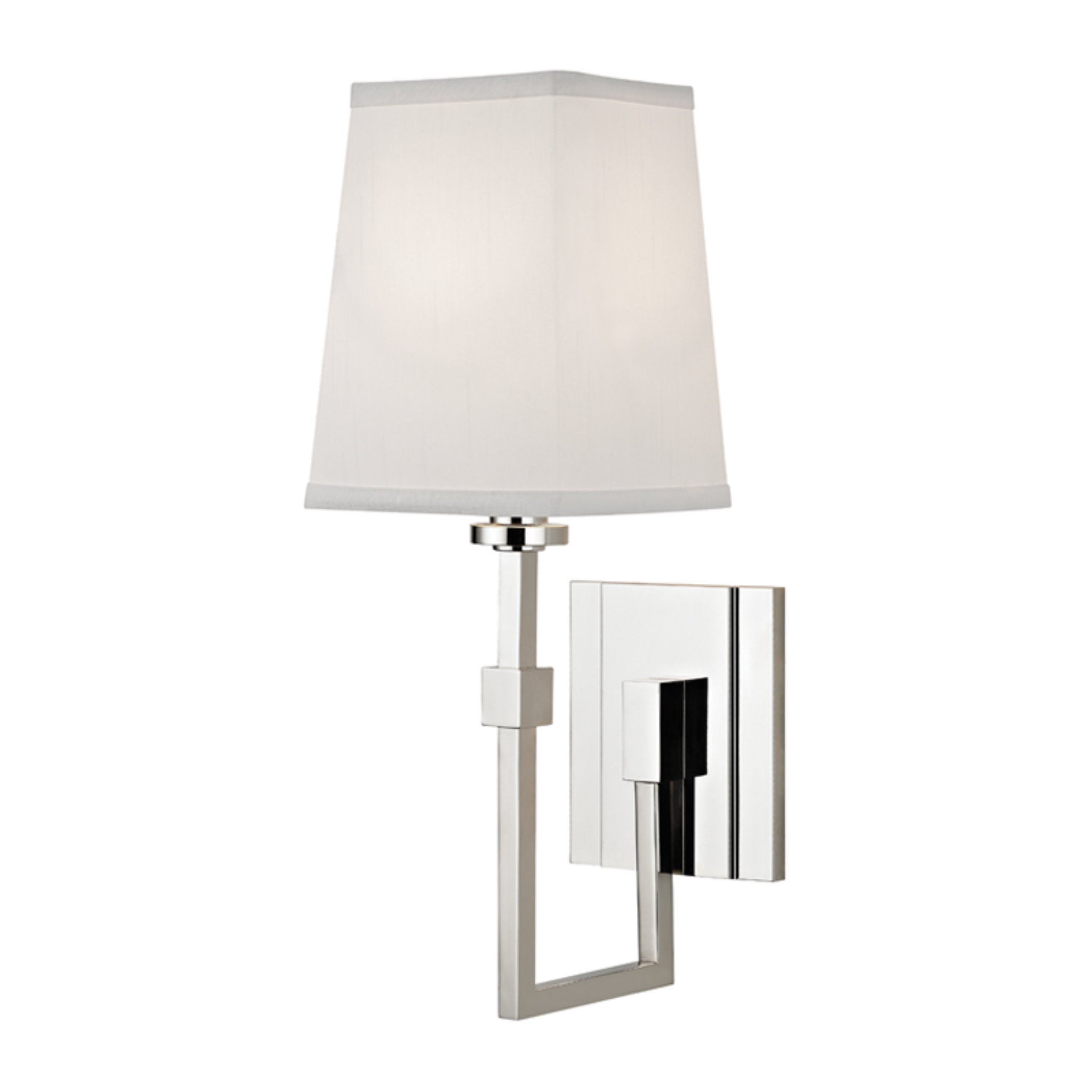 Fletcher 1-Light Wall Sconce in Polished Nickel 5.25L x 5.25W x 15.25H