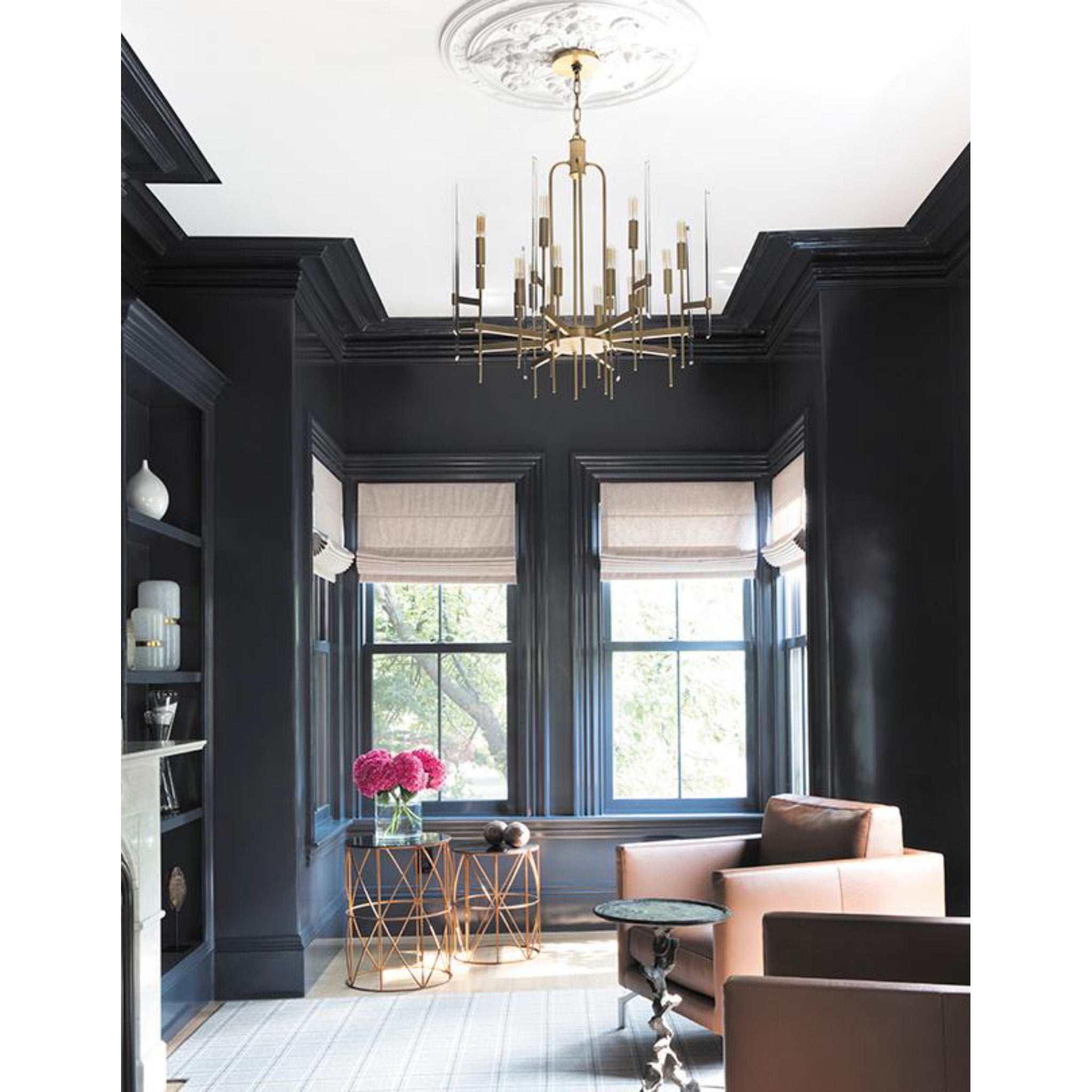 Bari 12-Light Chandelier in Aged Brass 24L x 24W x 26.5H