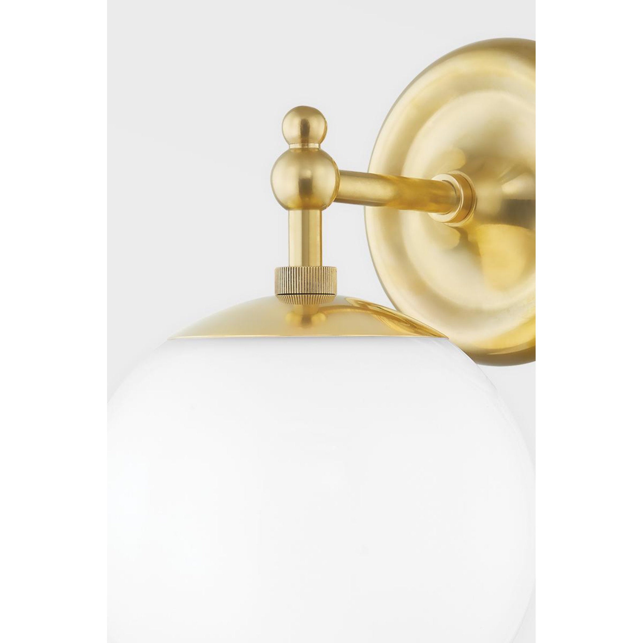 Sphere No.1 1-Light Semi Flush in Aged Brass by Mark D. Sikes 10L x 10W x 13.75H