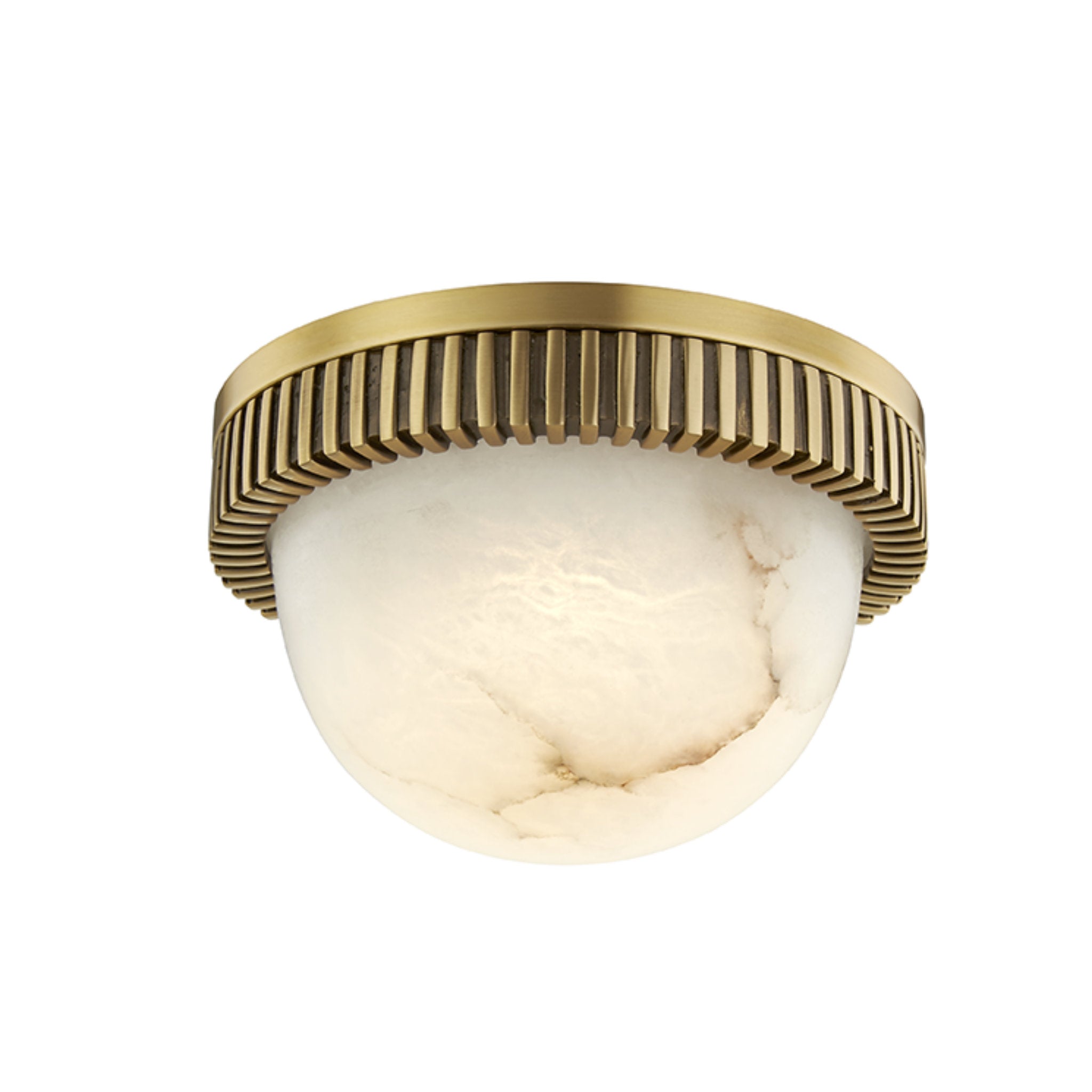 Ainsley 1-Light Flush Mount in Aged Brass 5L x 5W x 3.25H