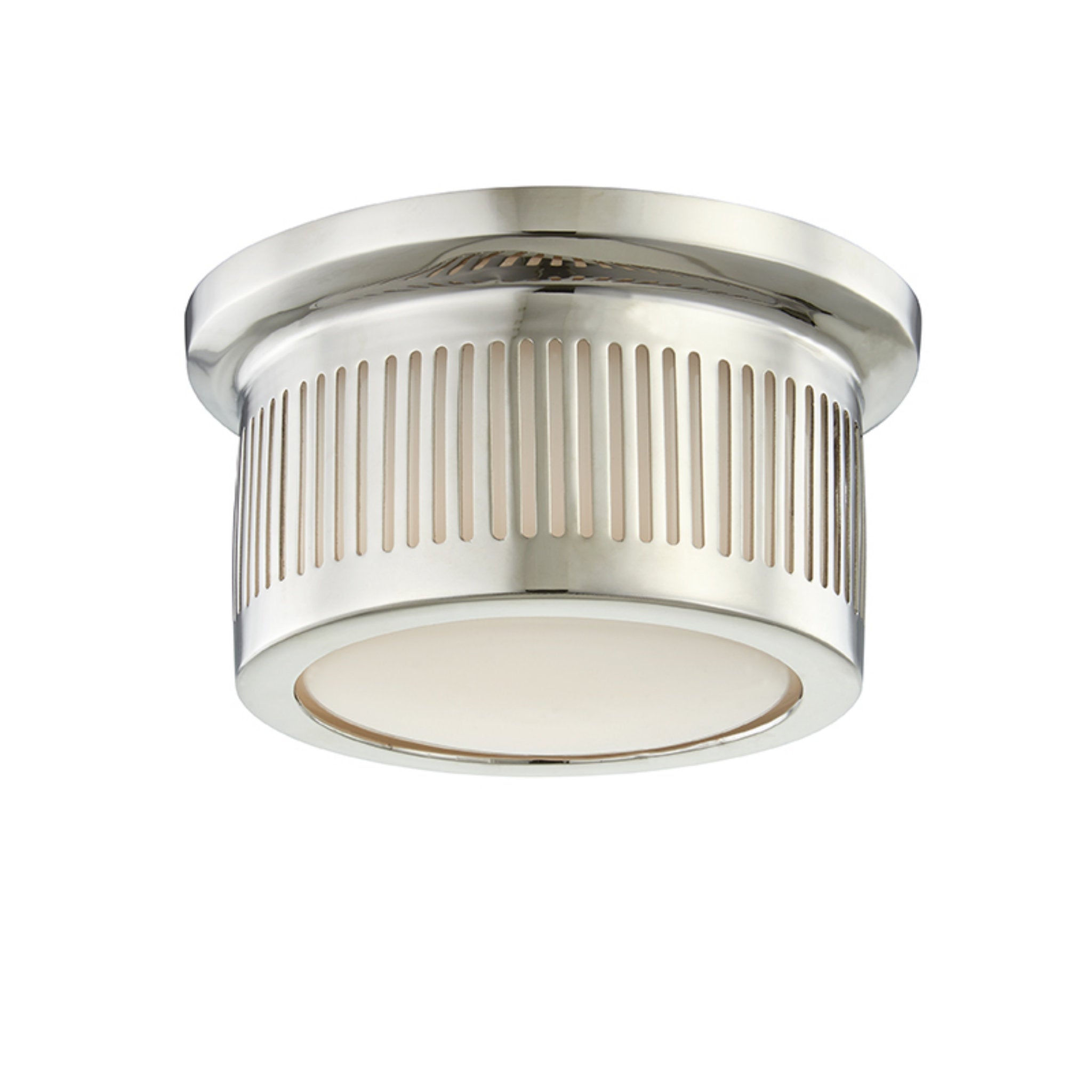 Bangor 1-Light Flush Mount in Polished Nickel 6L x 6W x 3.5H