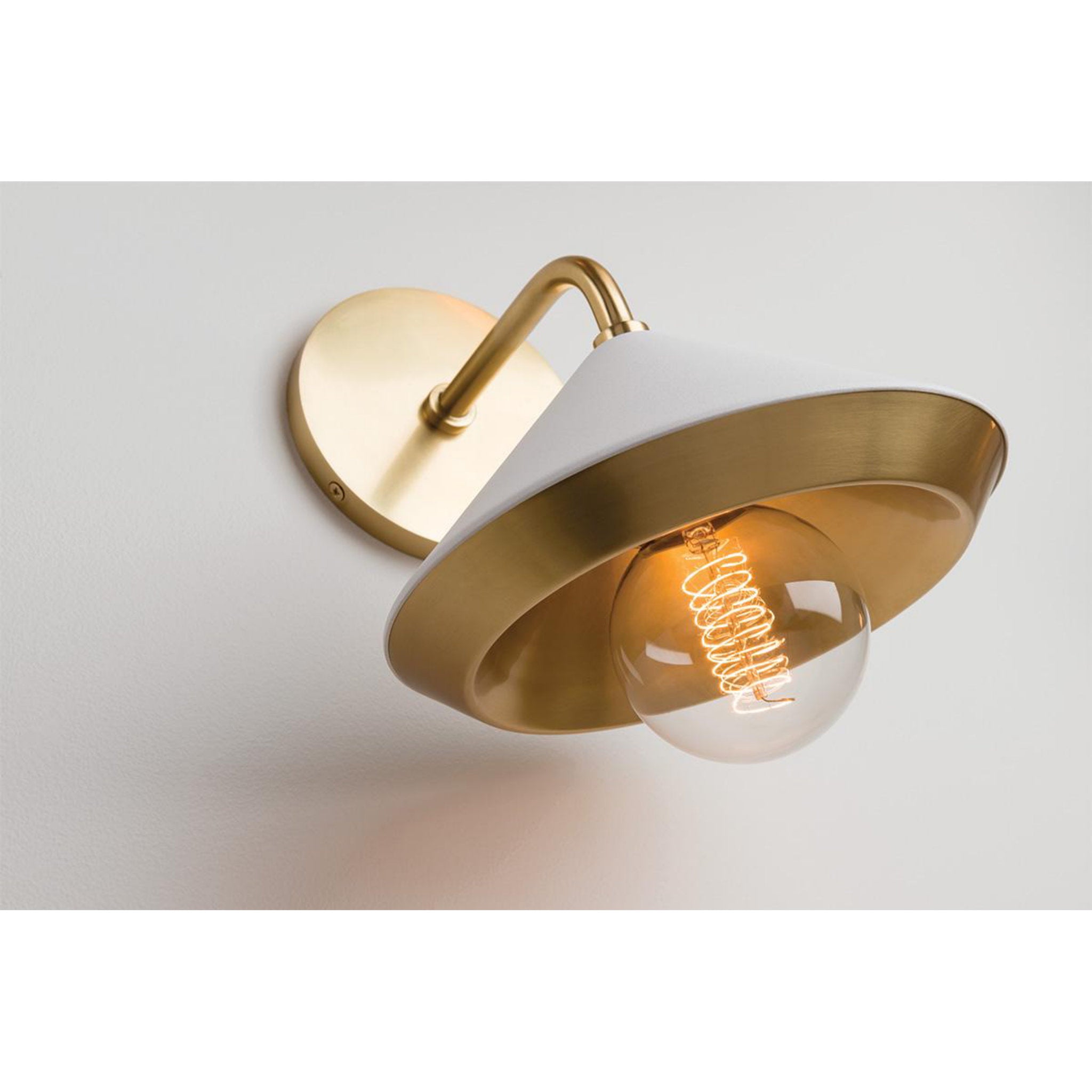 Marnie 1-Light Pendant in Aged Brass/Black 12.5L x 12.5W x 9H