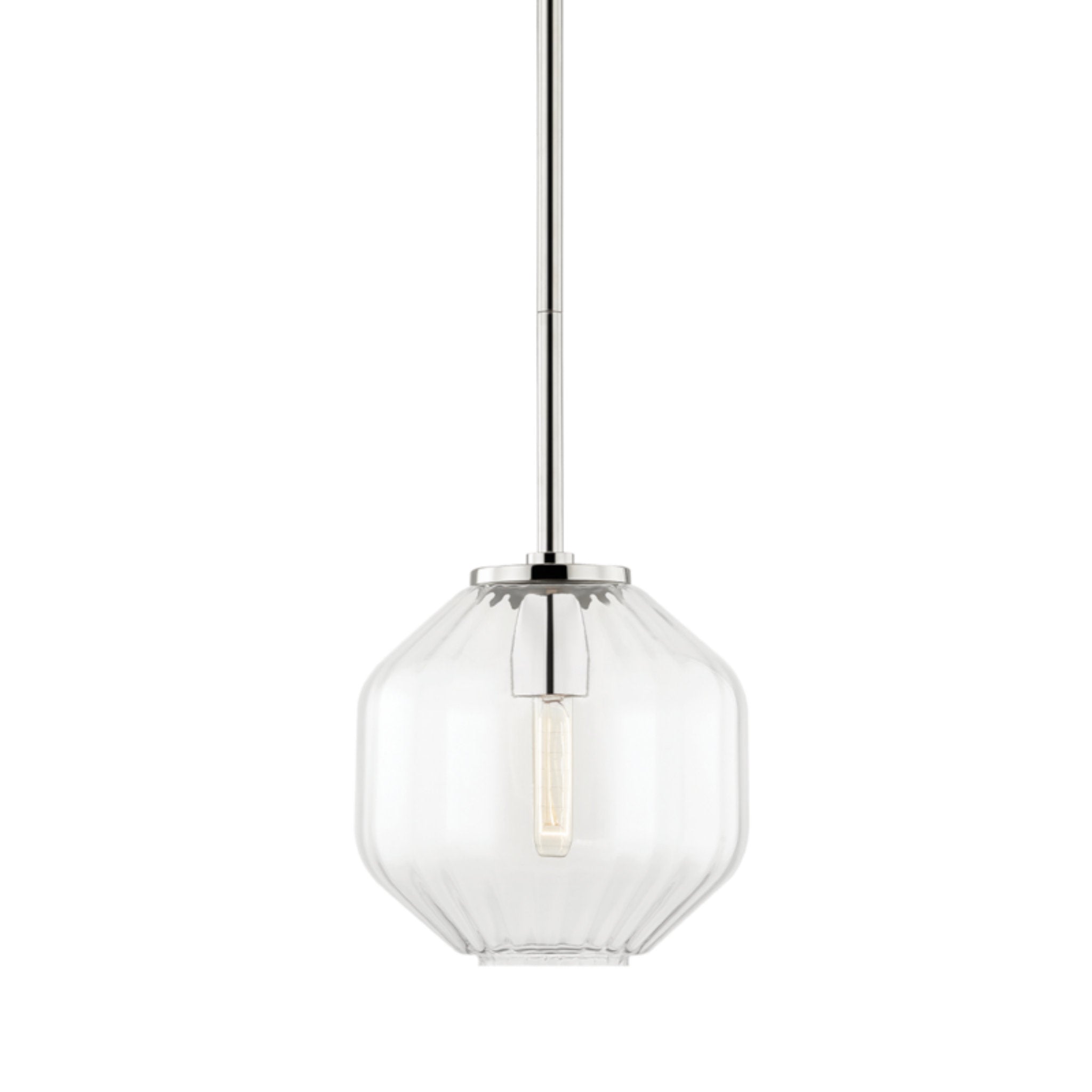 Bennett 1-Light Pendant in Polished Nickel 9.75L x 9.75W x 10H